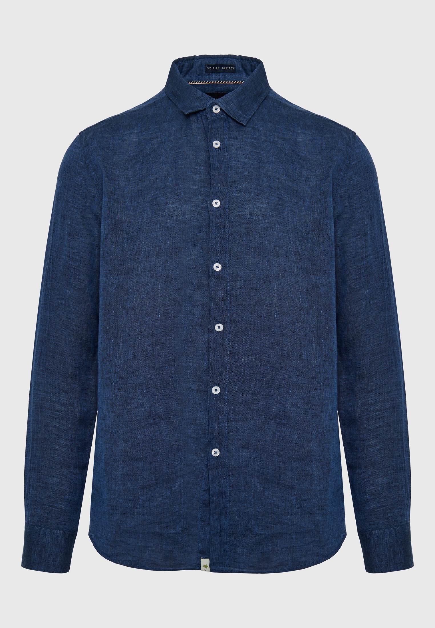 Λινό πουκάμισο σε μελανζέ ύφανση φωτογραφία