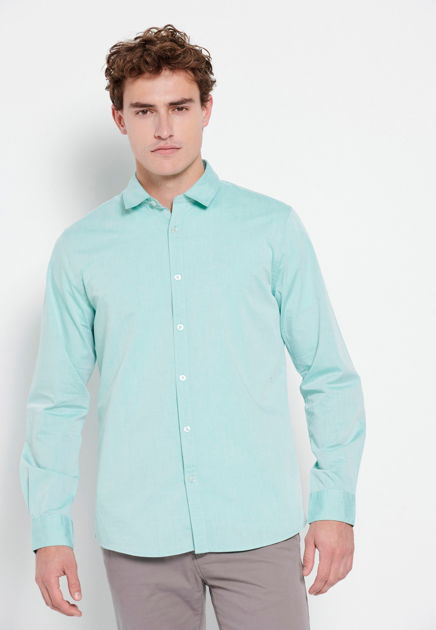 Men's Shirts Funky Buddha Green