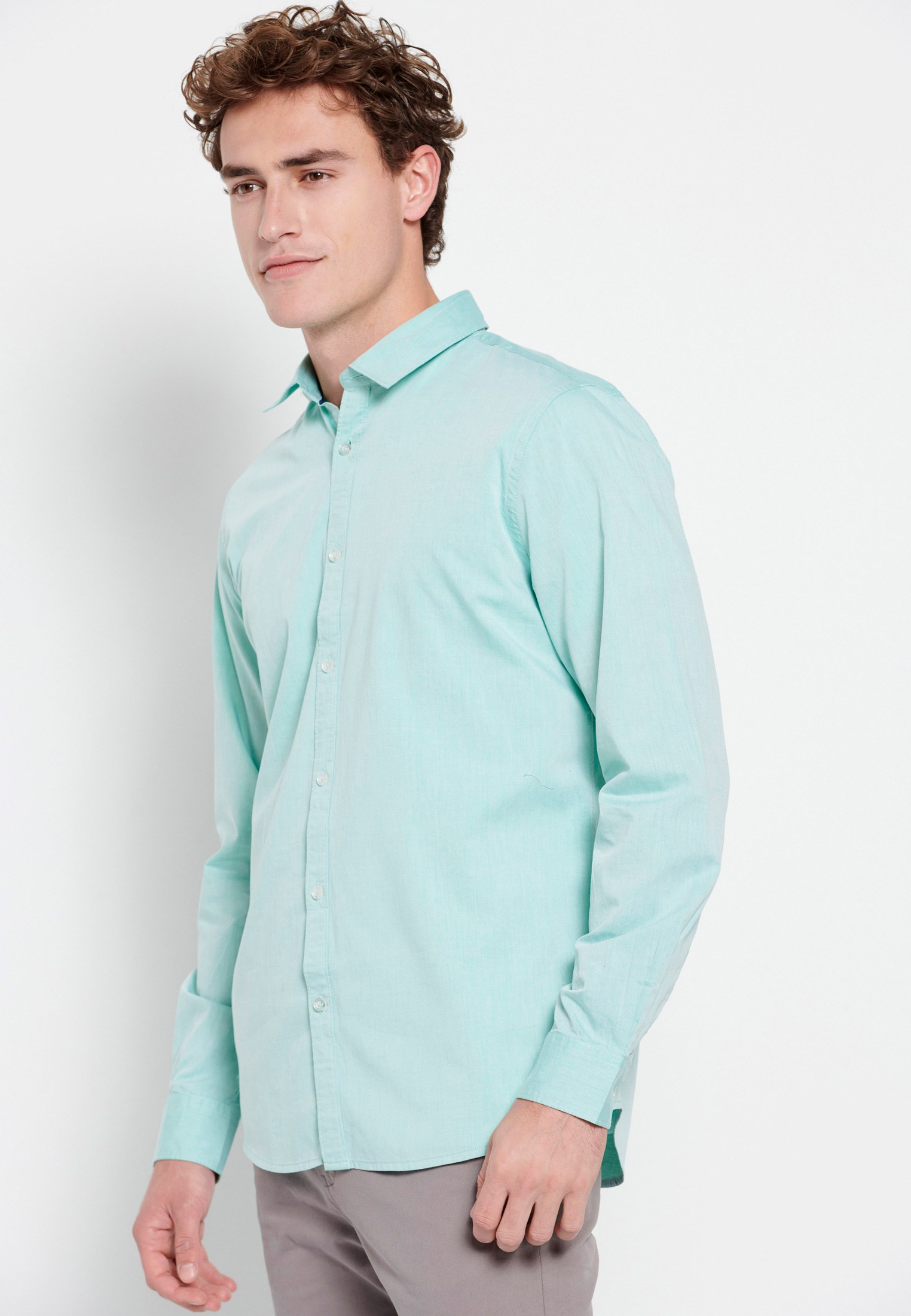 Men's Shirts Funky Buddha Green