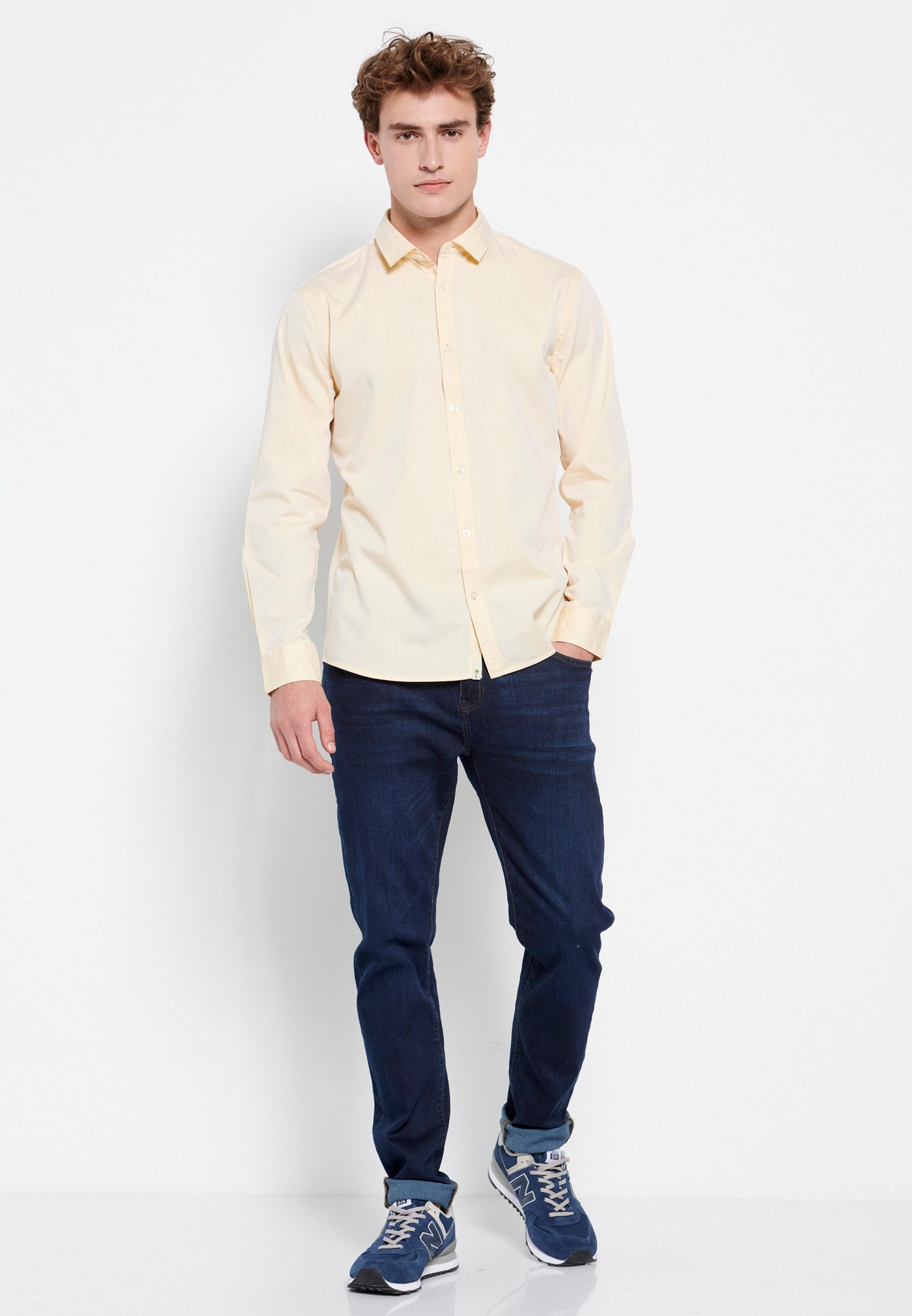 Men's Shirts Funky Buddha Yellow