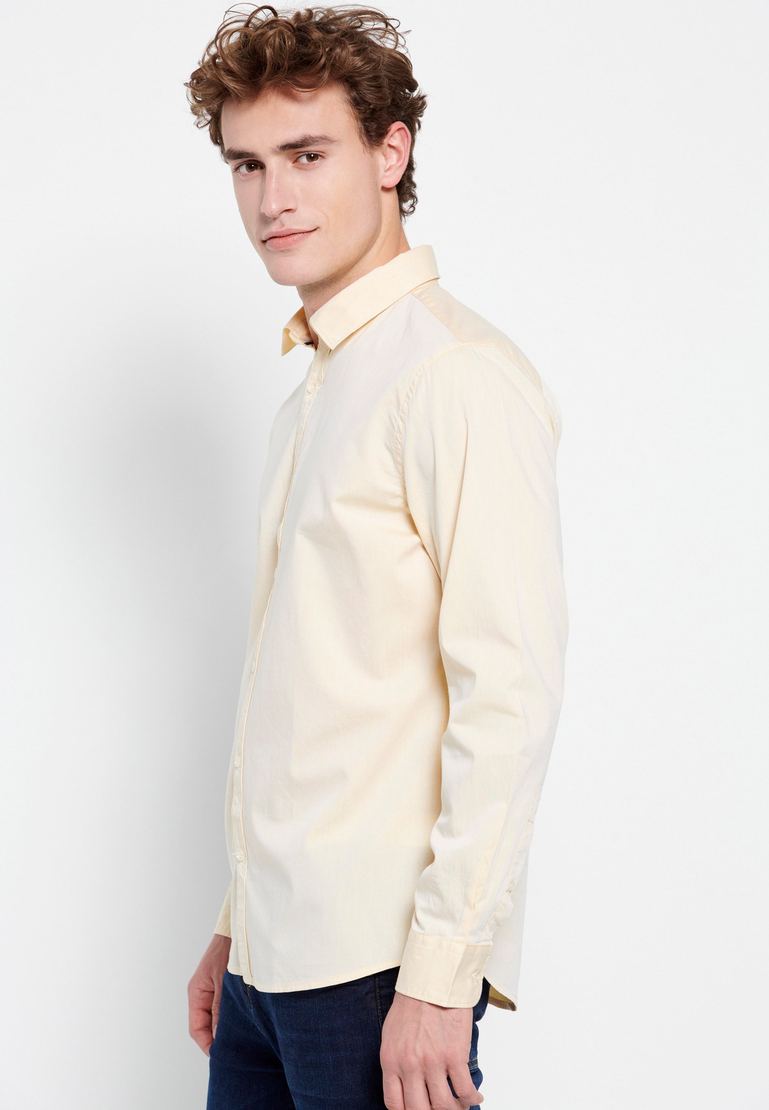 Men's Shirts Funky Buddha Yellow