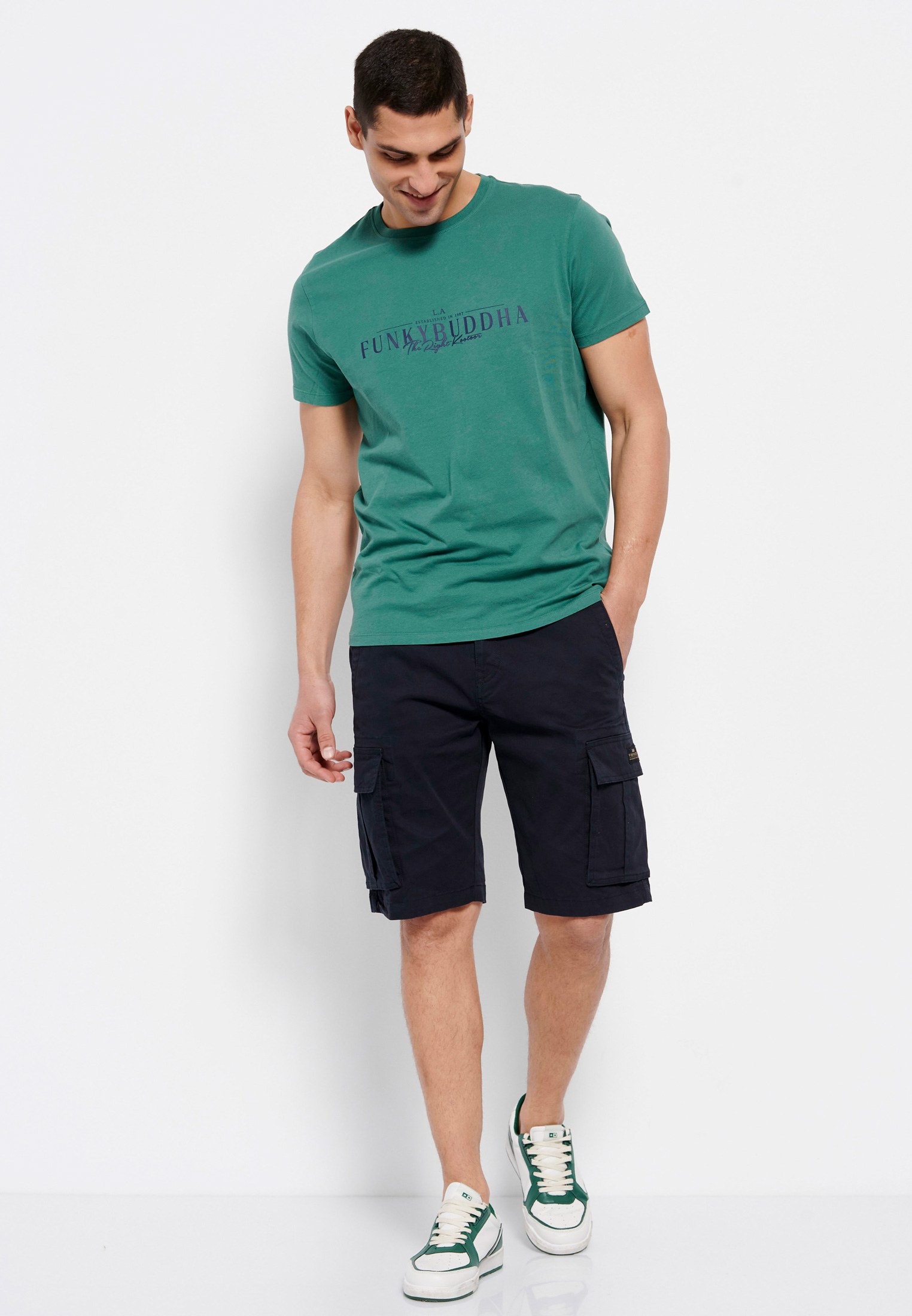 Men's Shirts Funky Buddha Green