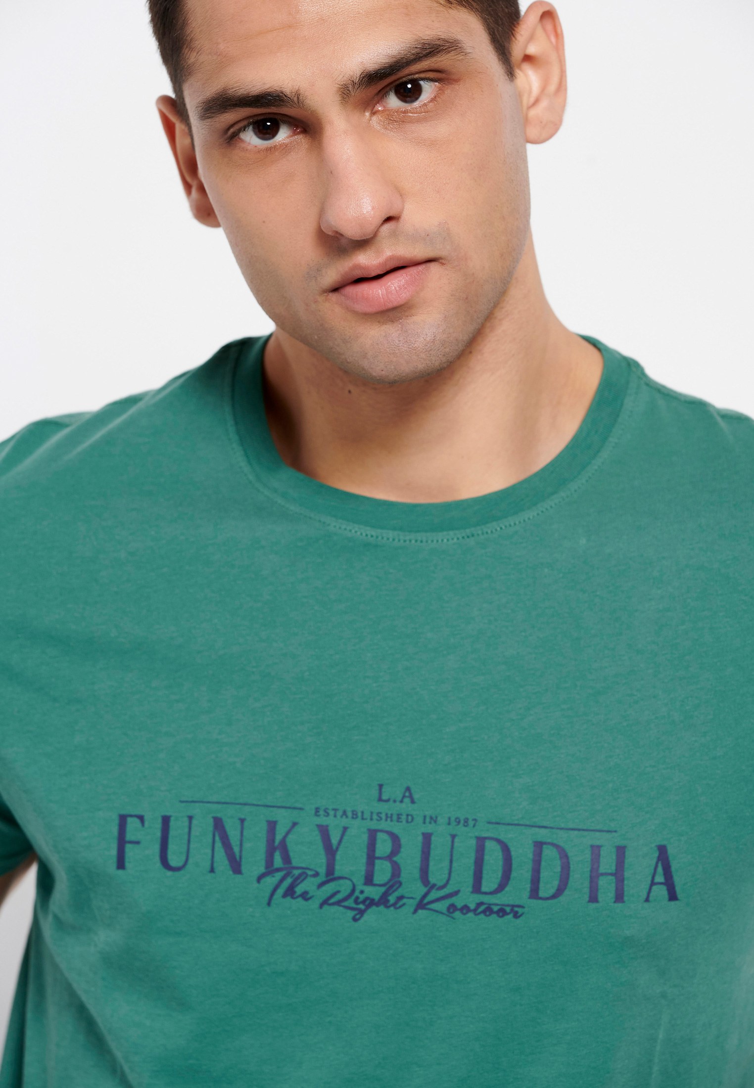 Men's Shirts Funky Buddha Green