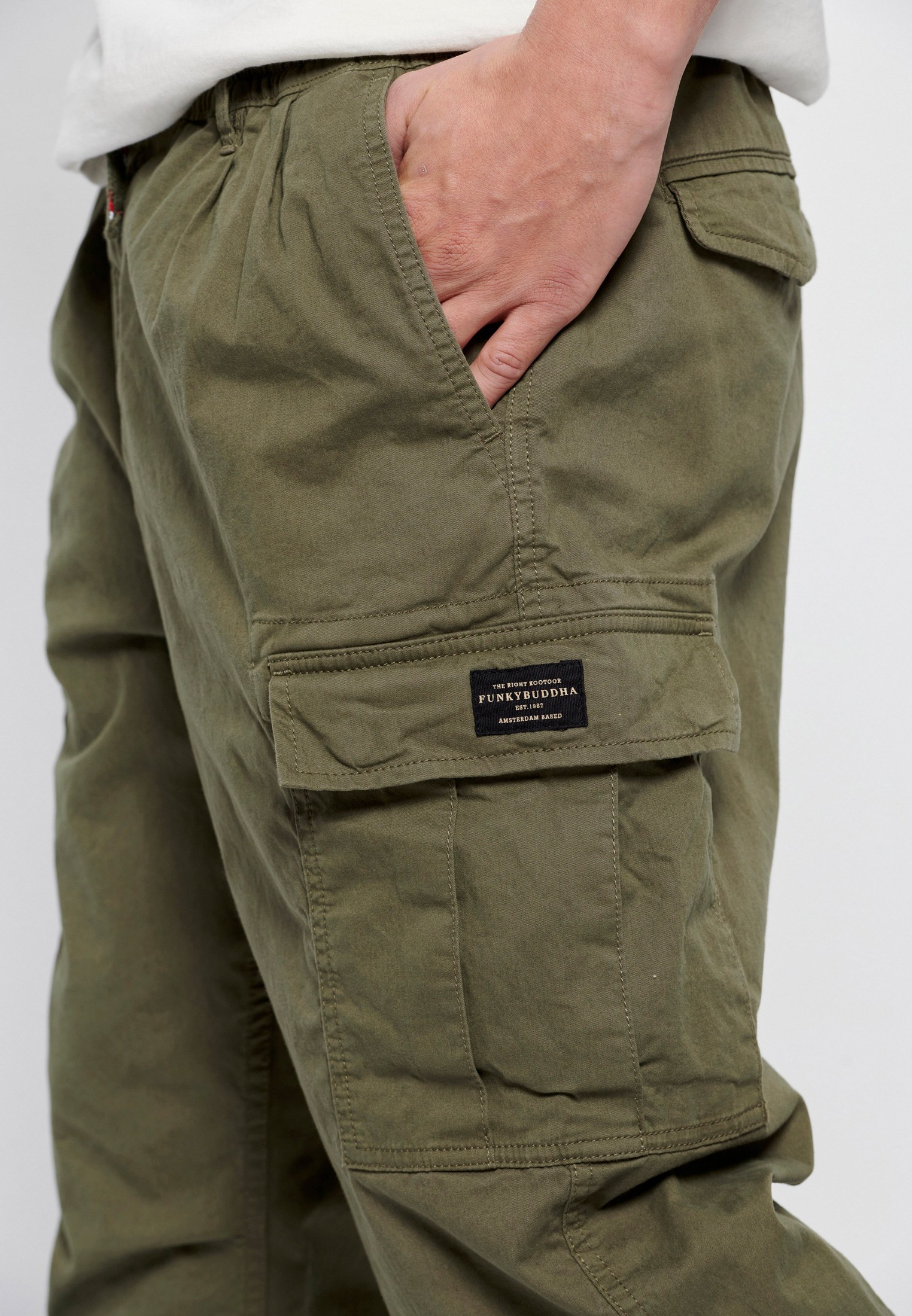 Men's Trousers Funky Buddha Khaki