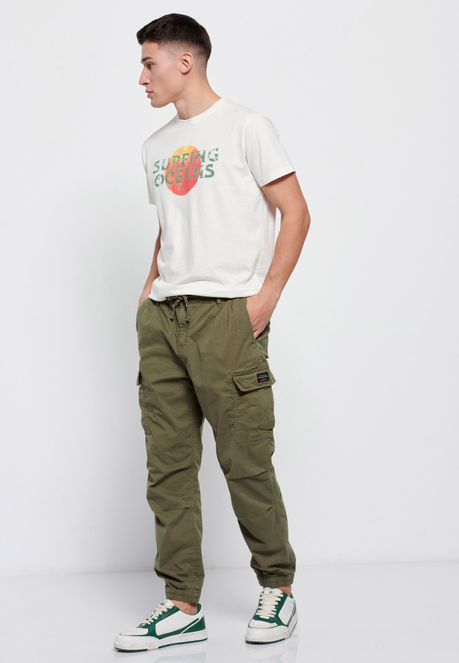 Men's Trousers Funky Buddha Khaki