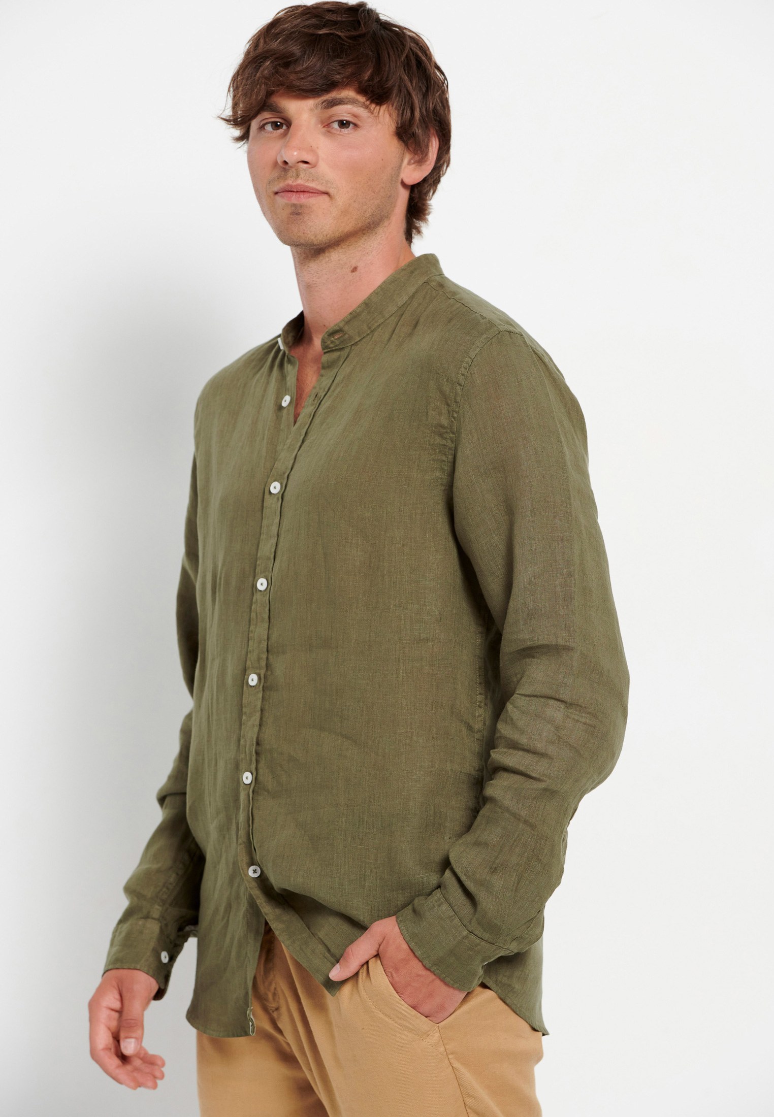 Men's Shirts Funky Buddha Khaki