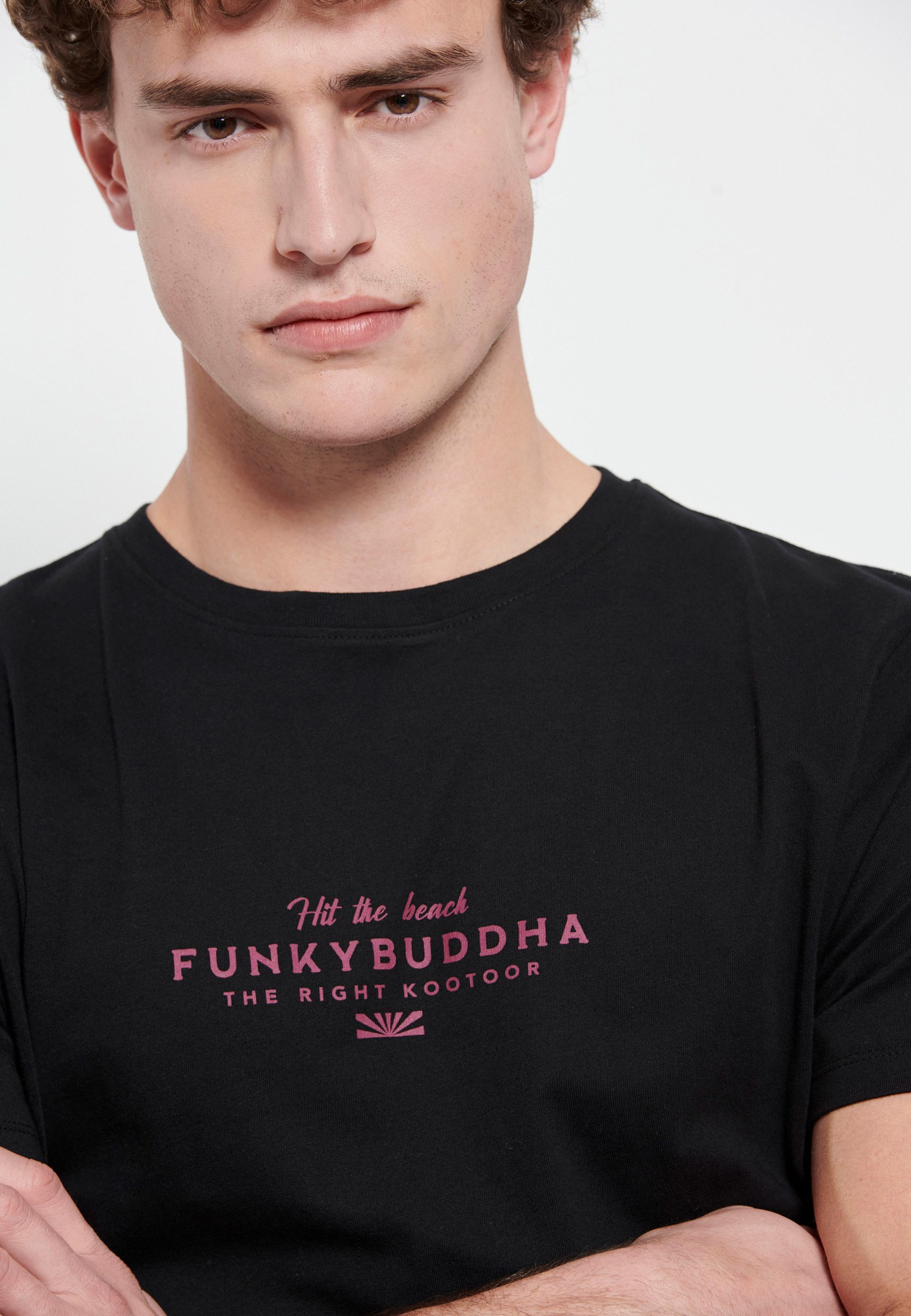 T-shirt με Funky Buddha τύπωμα στο στήθος φωτογραφία