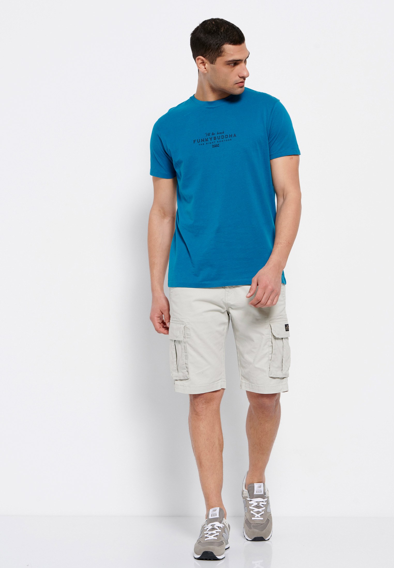 T-shirt με Funky Buddha τύπωμα στο στήθος φωτογραφία