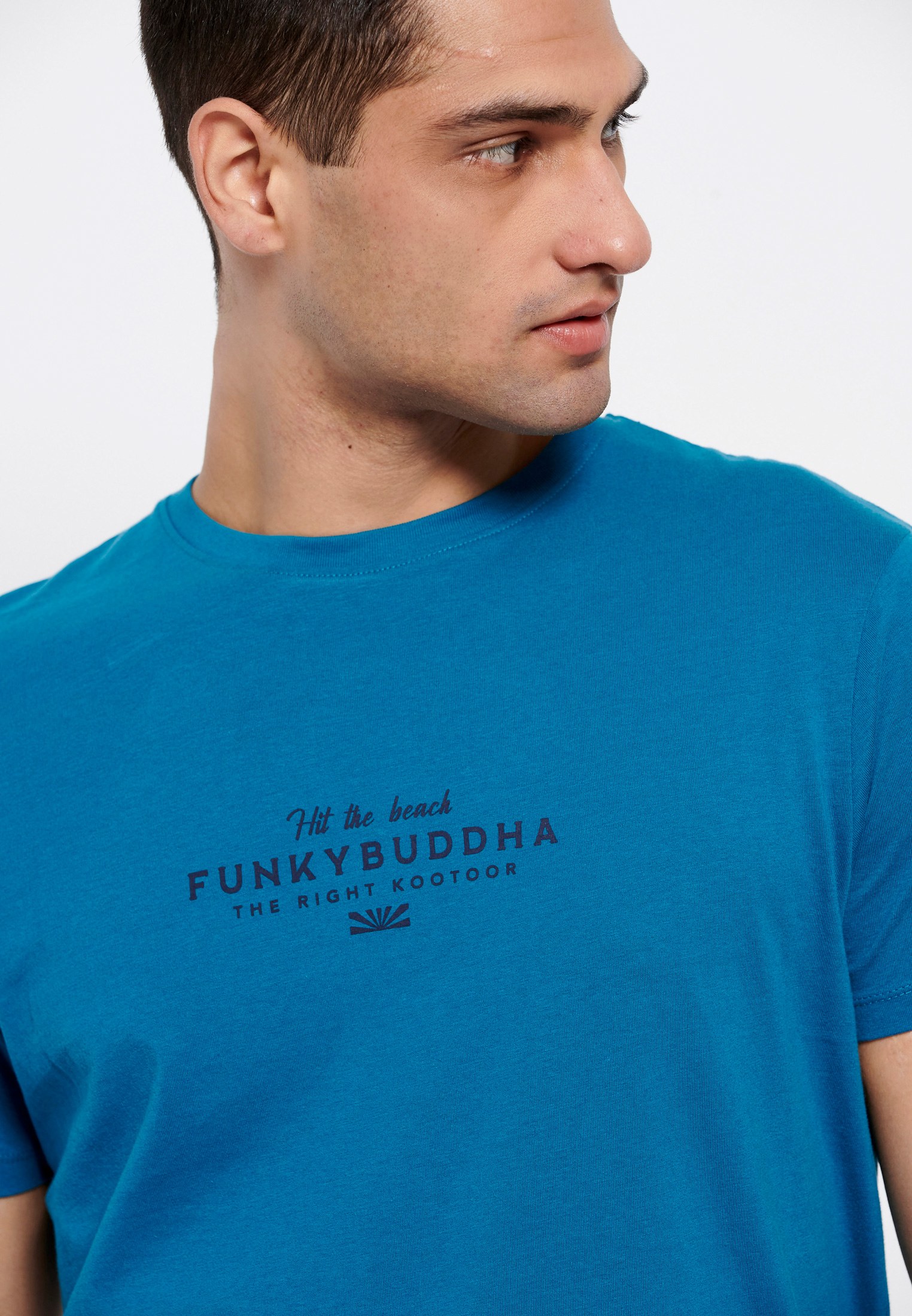 T-shirt με Funky Buddha τύπωμα στο στήθος φωτογραφία