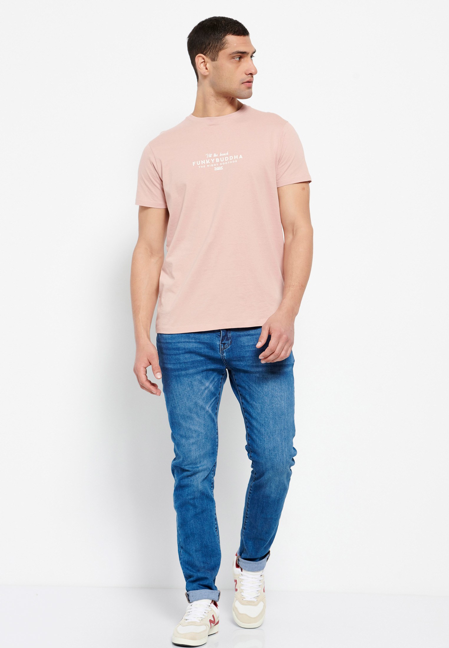 T-shirt με Funky Buddha τύπωμα στο στήθος φωτογραφία