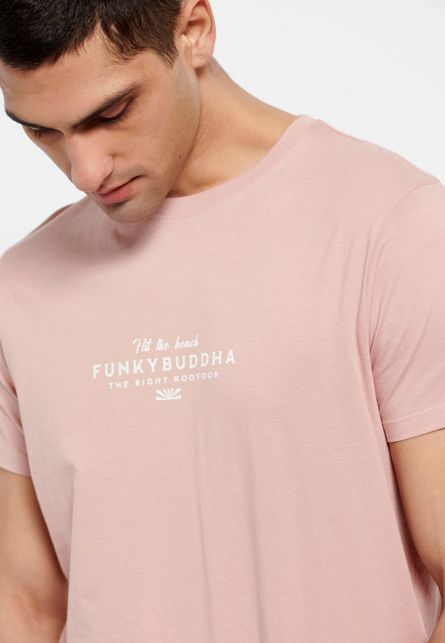 T-shirt με Funky Buddha τύπωμα στο στήθος φωτογραφία