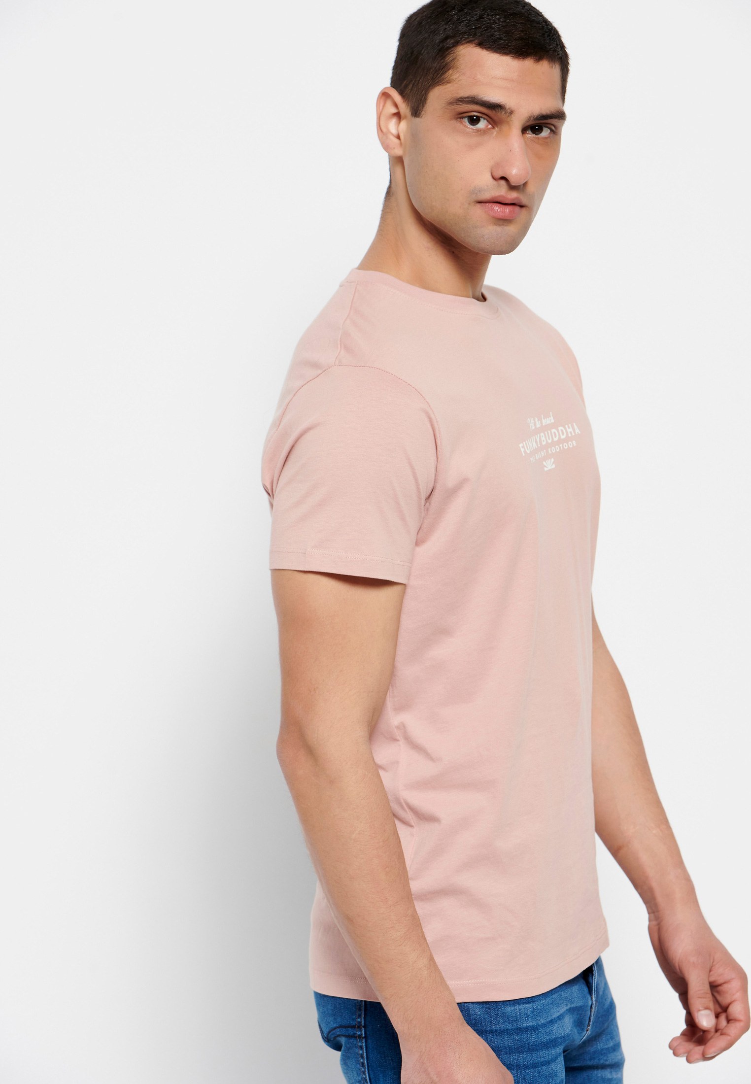 T-shirt με Funky Buddha τύπωμα στο στήθος φωτογραφία