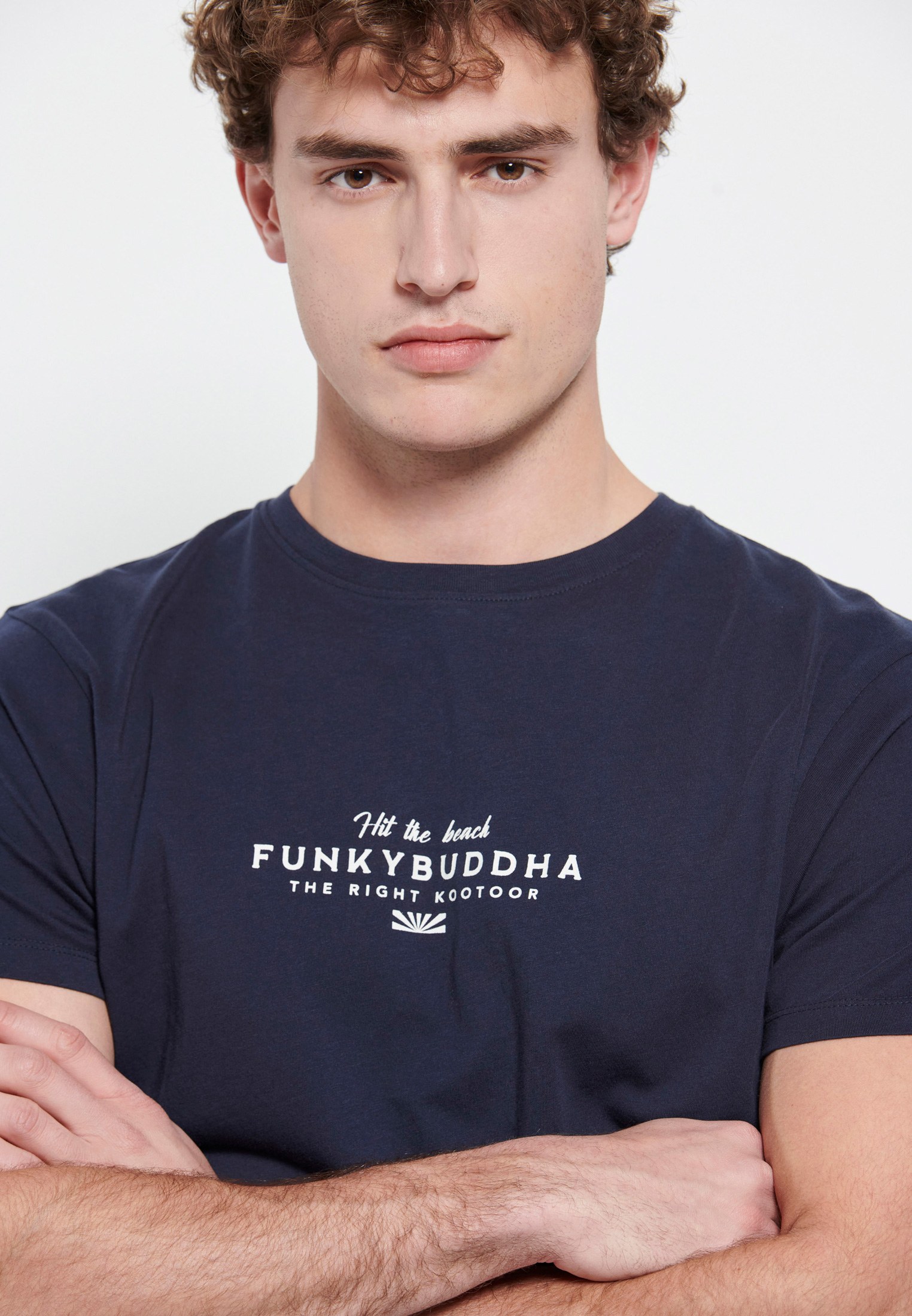 T-shirt με Funky Buddha τύπωμα στο στήθος φωτογραφία