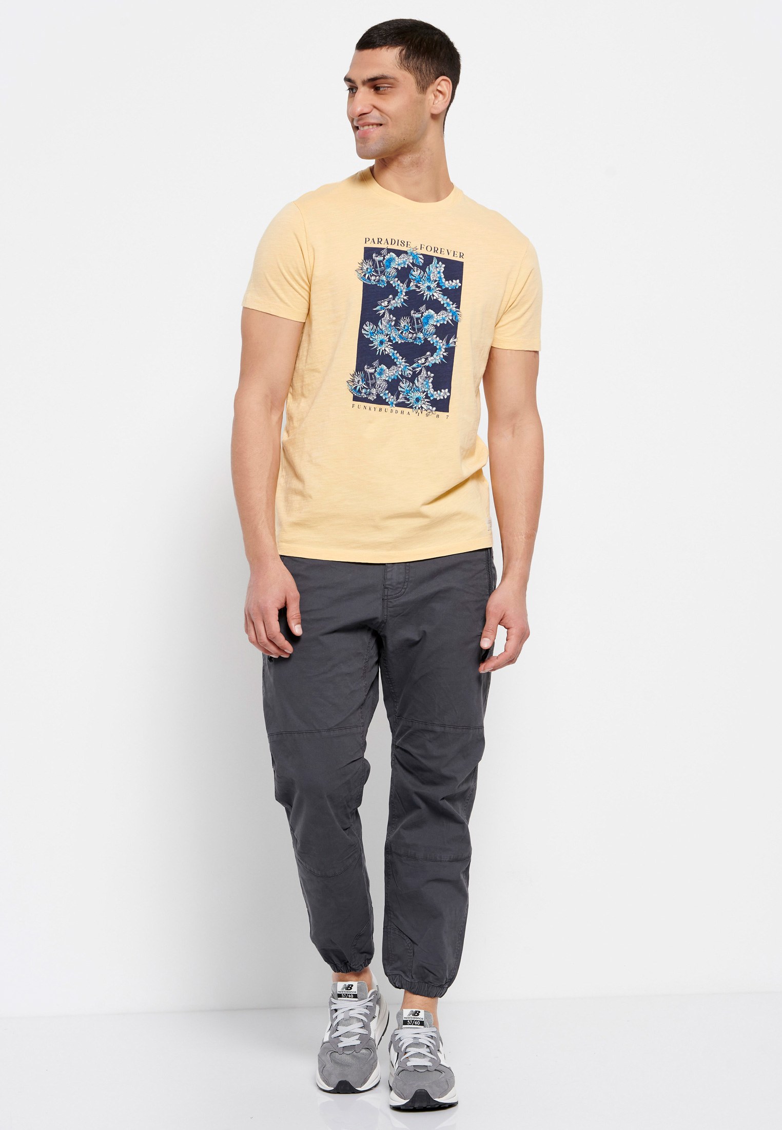 Men's Shirts Funky Buddha Yellow