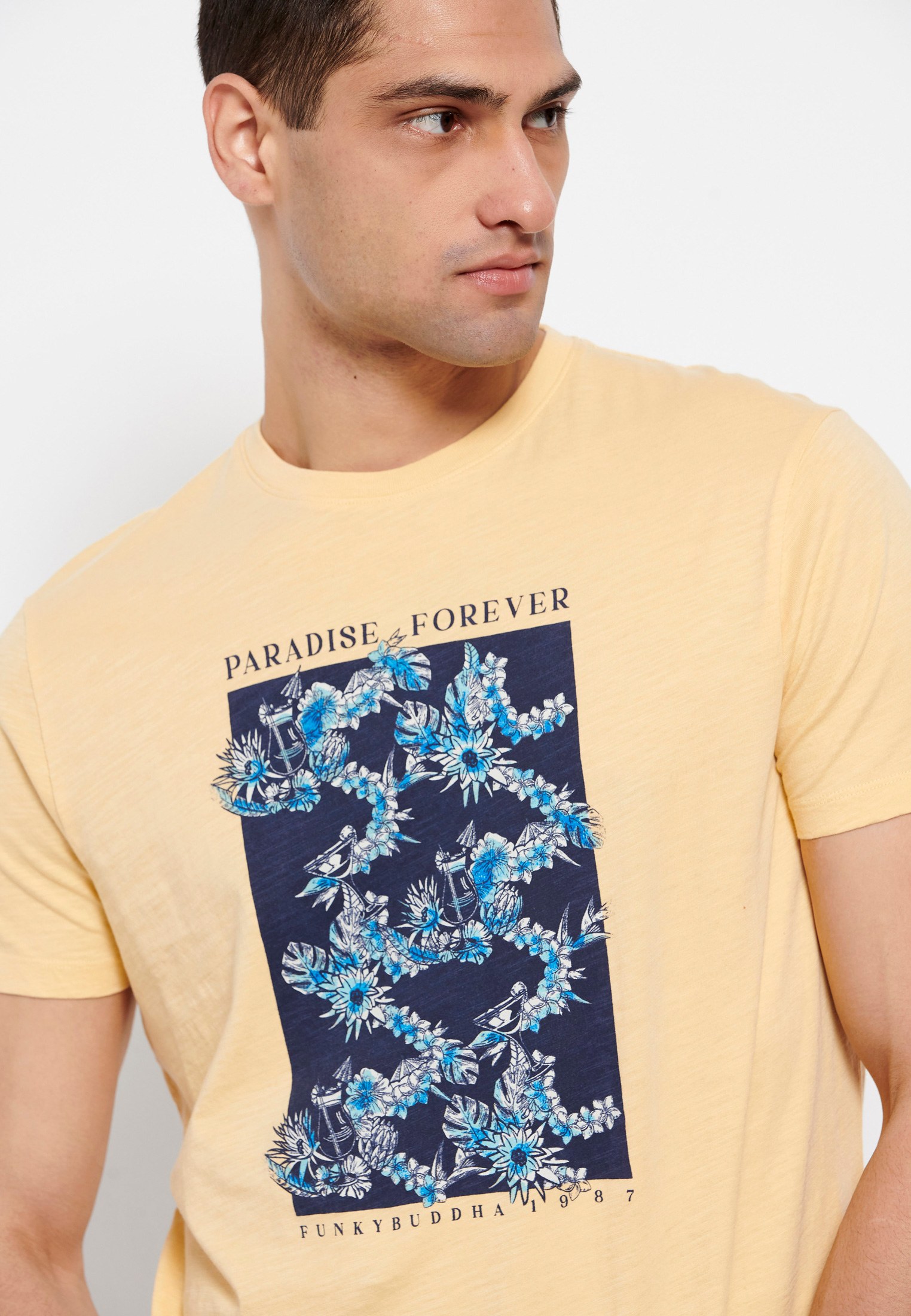 Men's Shirts Funky Buddha Yellow