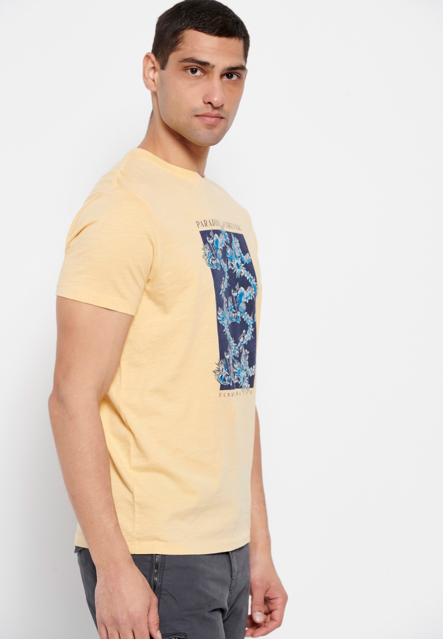 Men's Shirts Funky Buddha Yellow