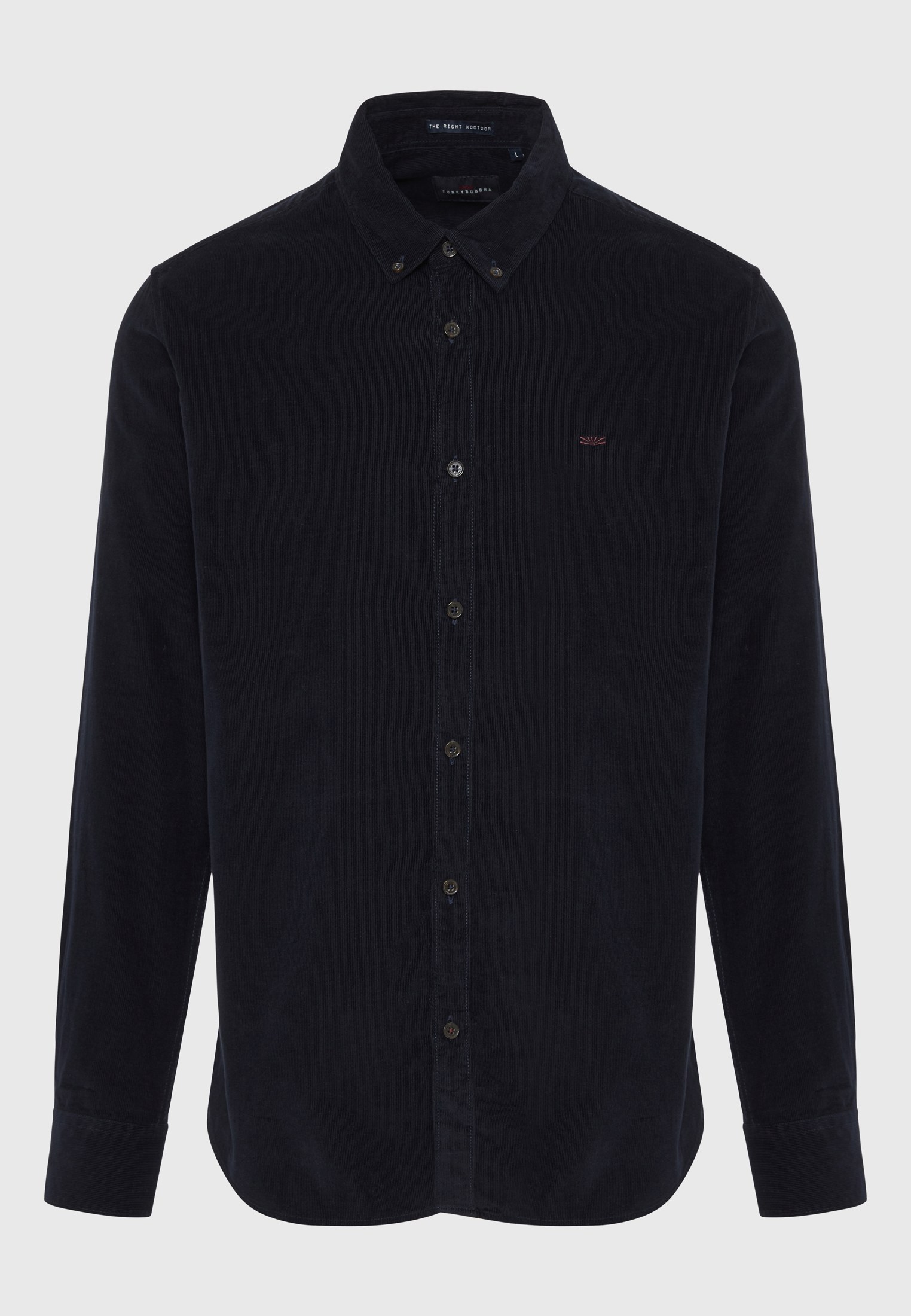 Κοτλέ πουκάμισο με κεντημένο logo