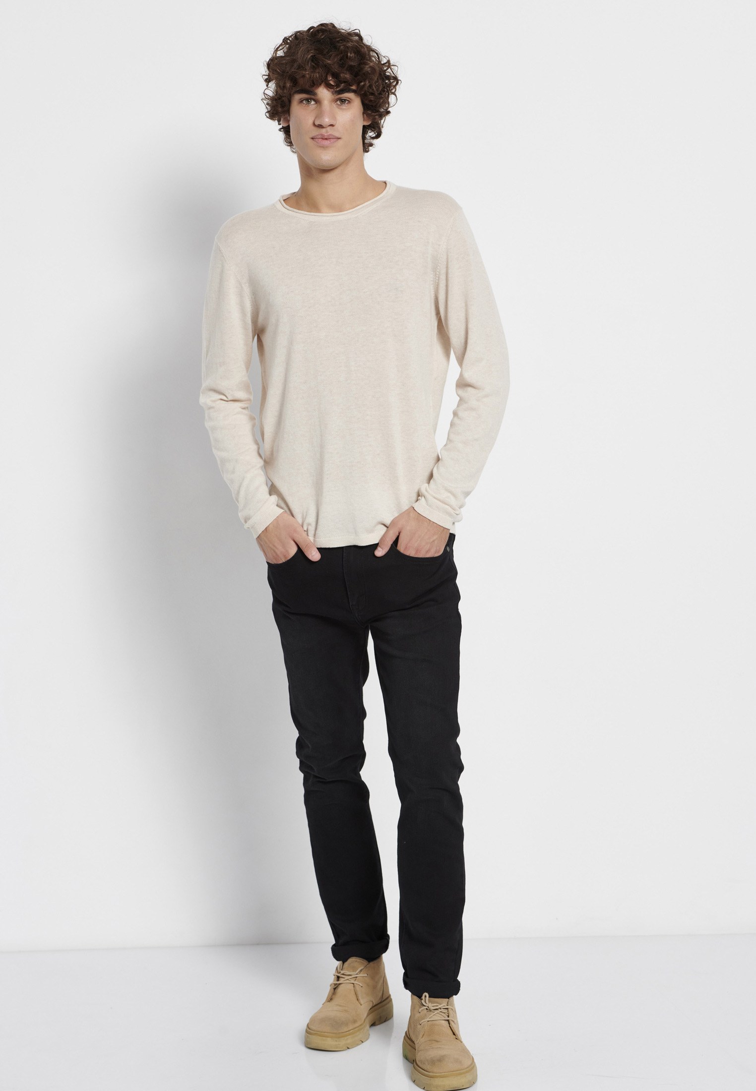 Men's Knitwear Funky Buddha Beige