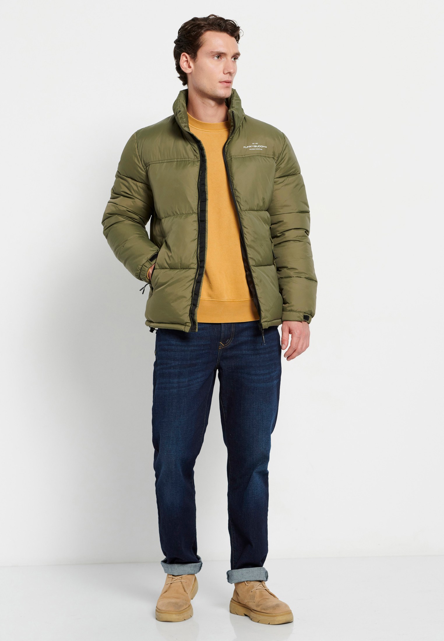 Men's Jackets Funky Buddha Khaki