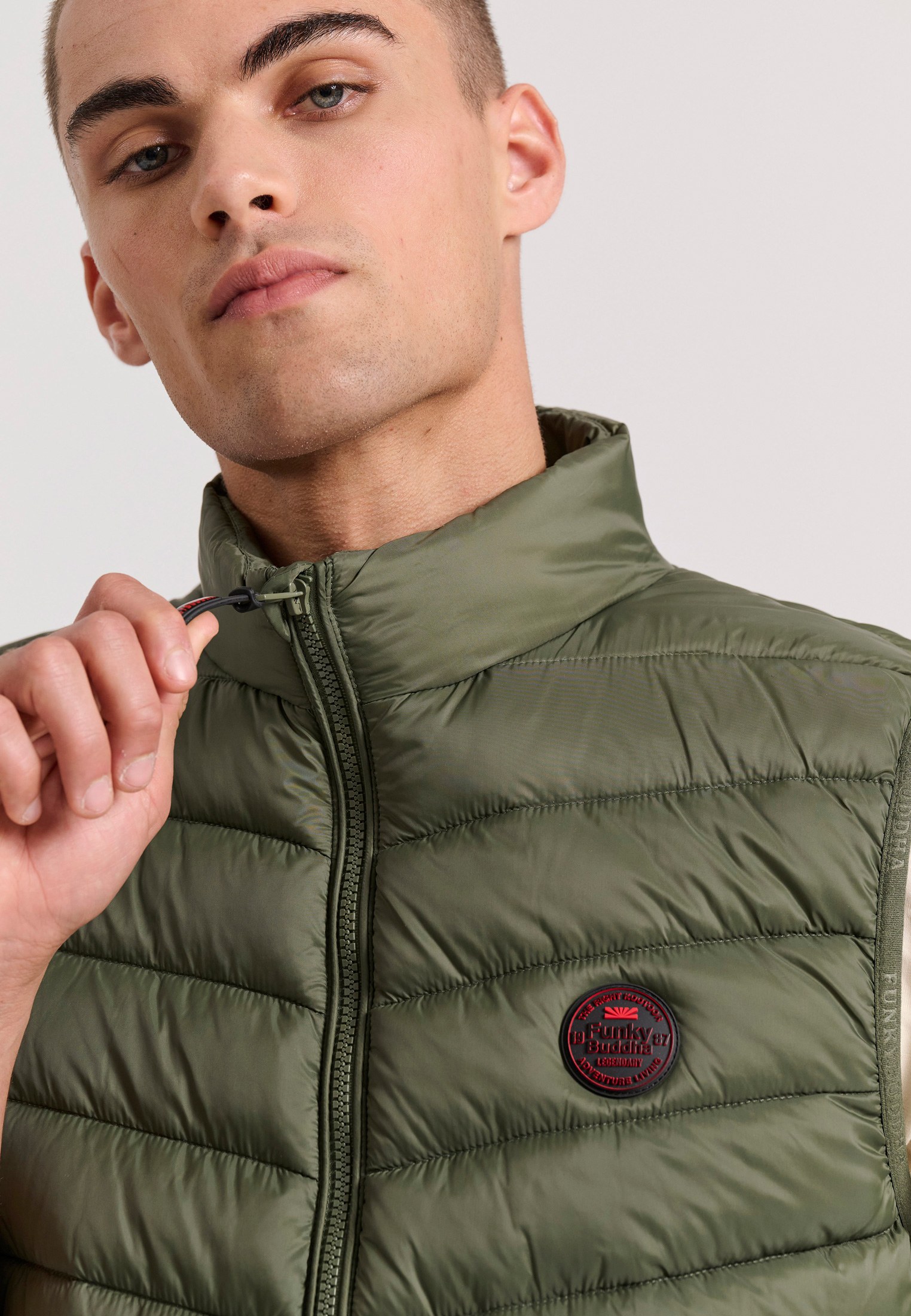 Men's Vests Funky Buddha Khaki