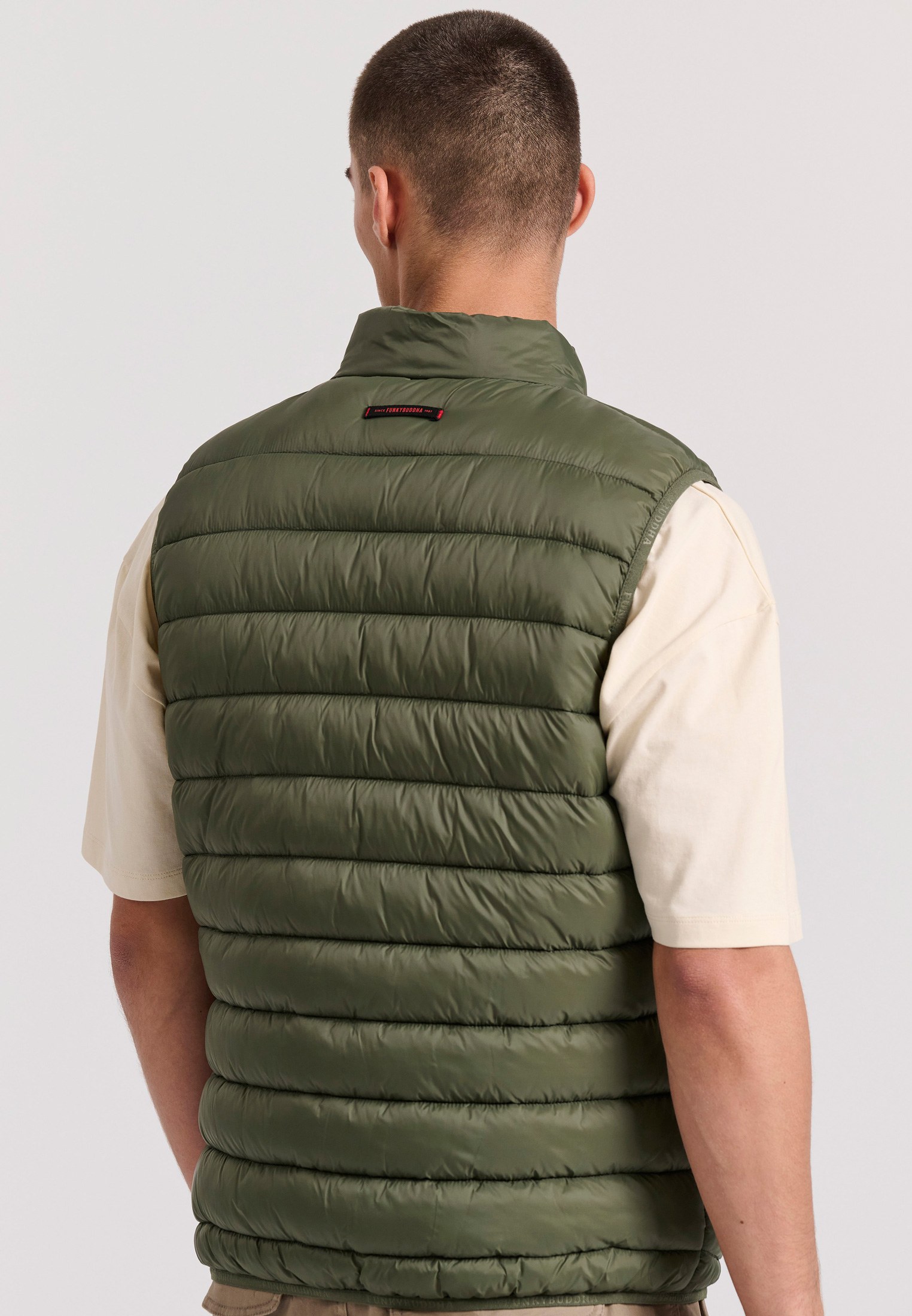 Men's Vests Funky Buddha Khaki