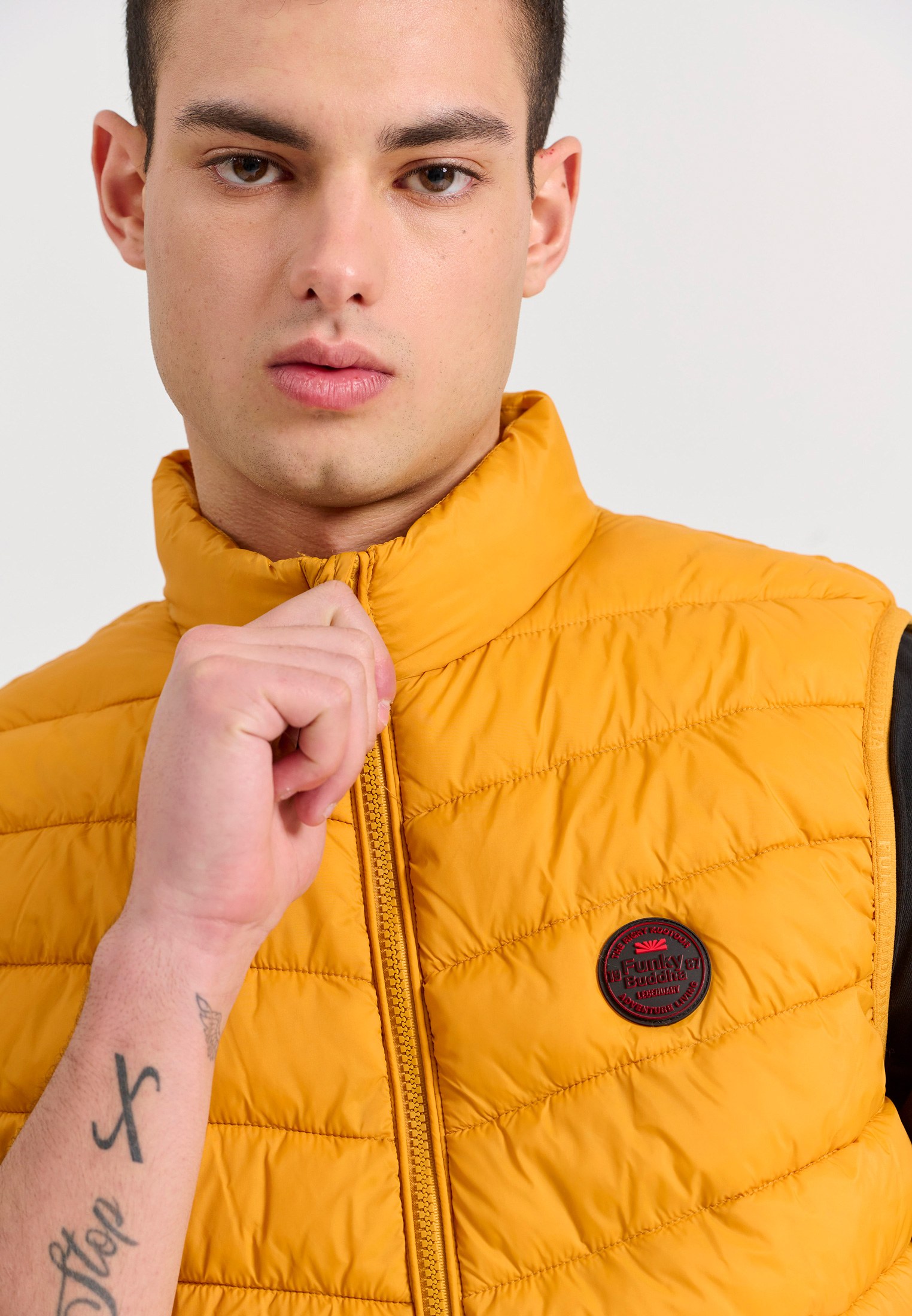 Men's Vests Funky Buddha Yellow