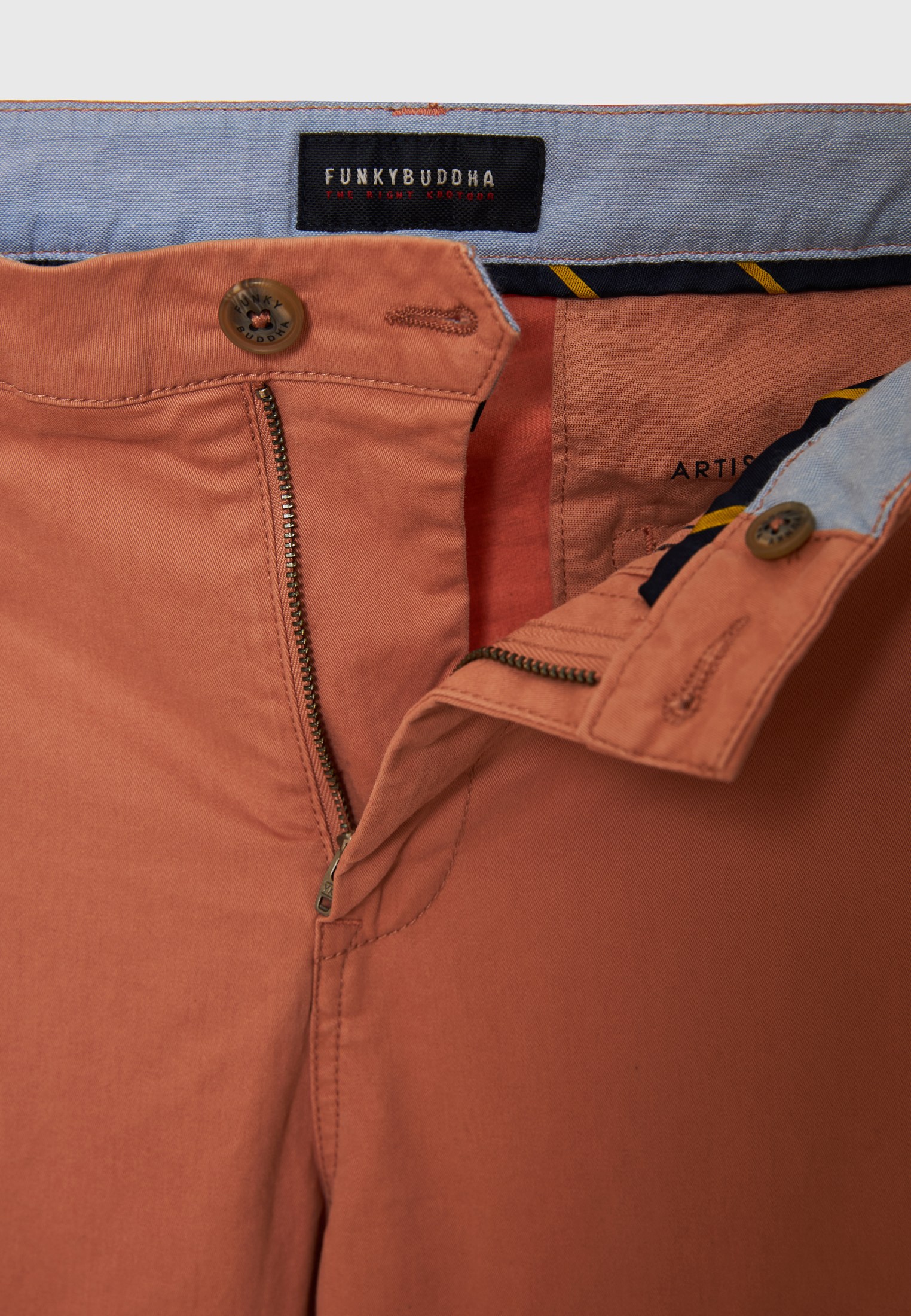 Men's Trousers Funky Buddha Orange