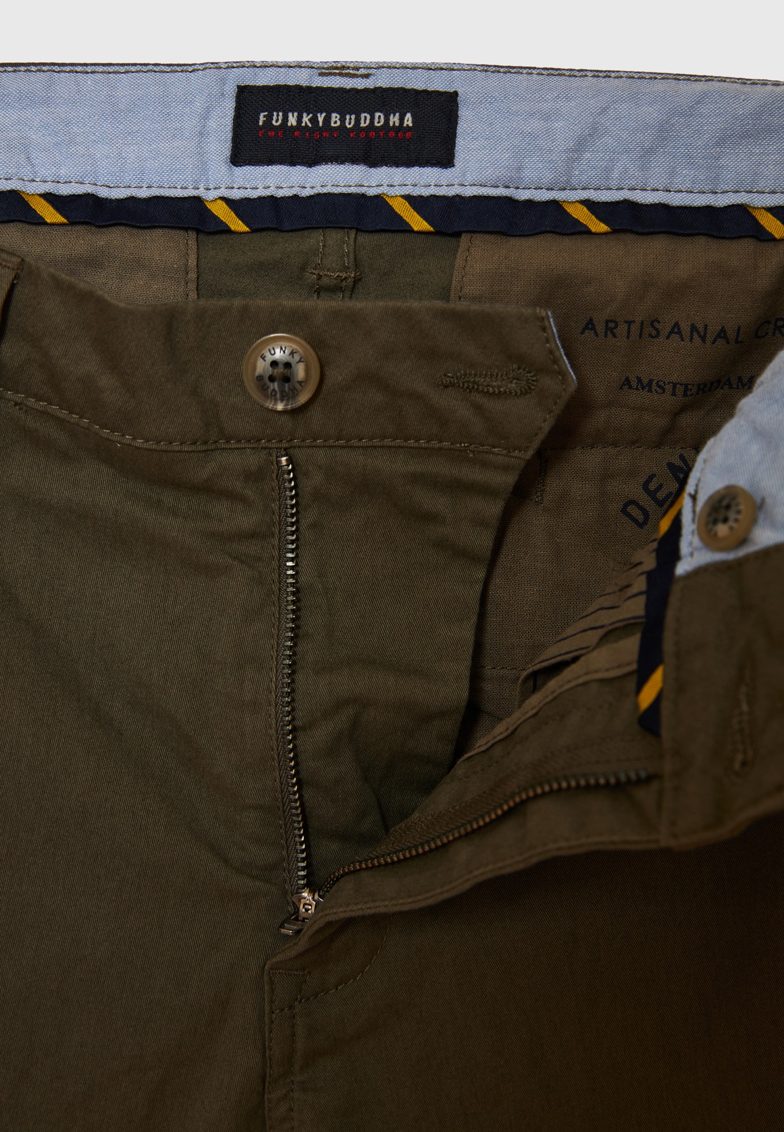 Men's Trousers Funky Buddha Khaki