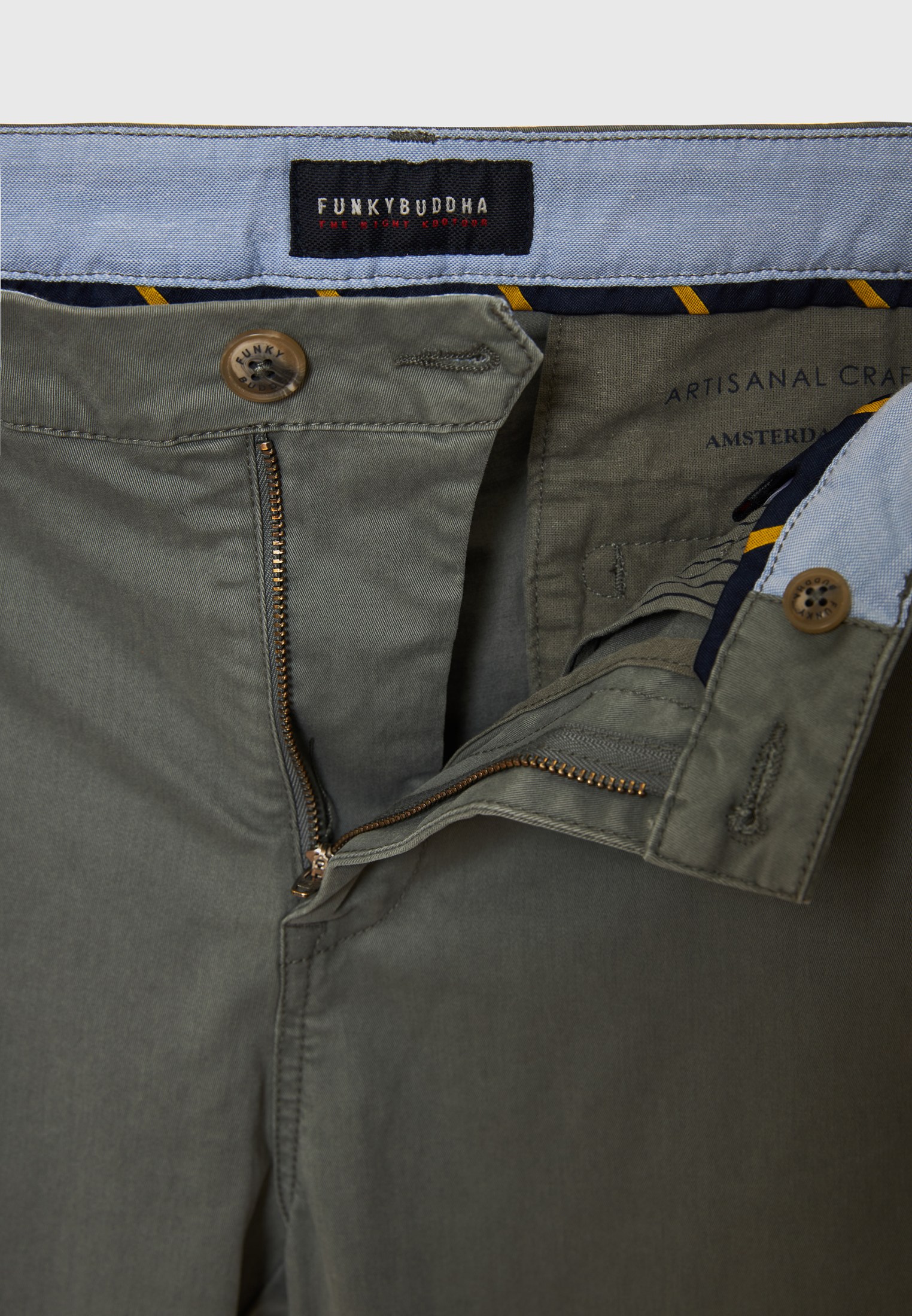 Men's Trousers Funky Buddha Green