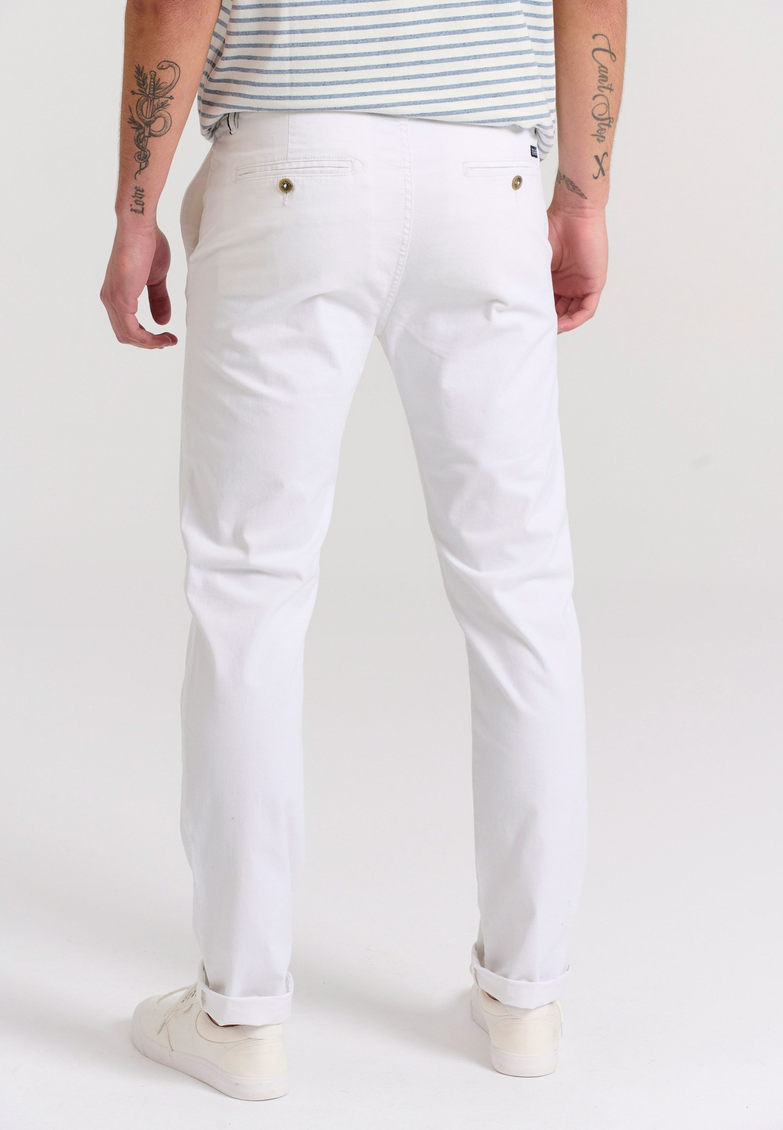Men's Trousers Funky Buddha White