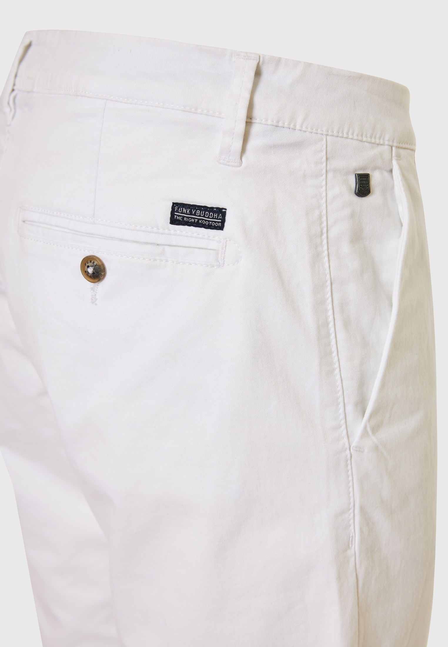 Men's Trousers Funky Buddha White