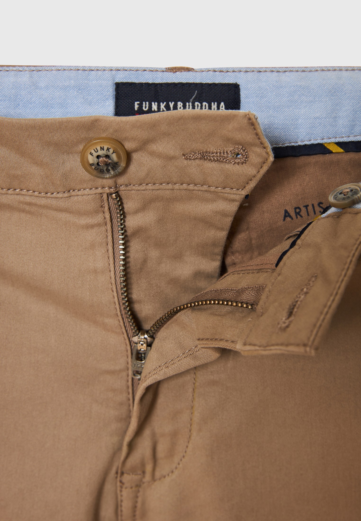 Men's Trousers Funky Buddha Brown