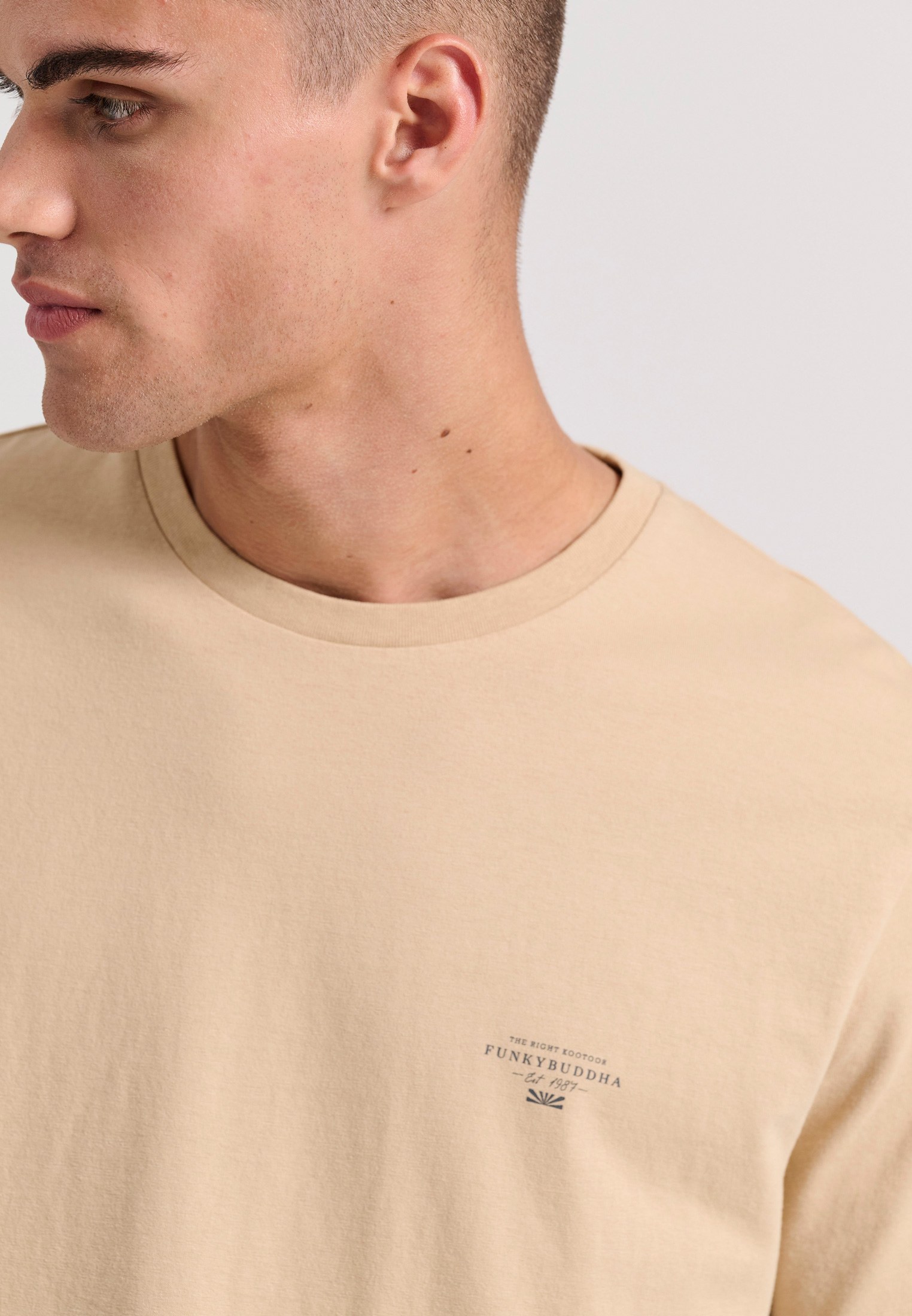 Men's Shirts Funky Buddha Beige