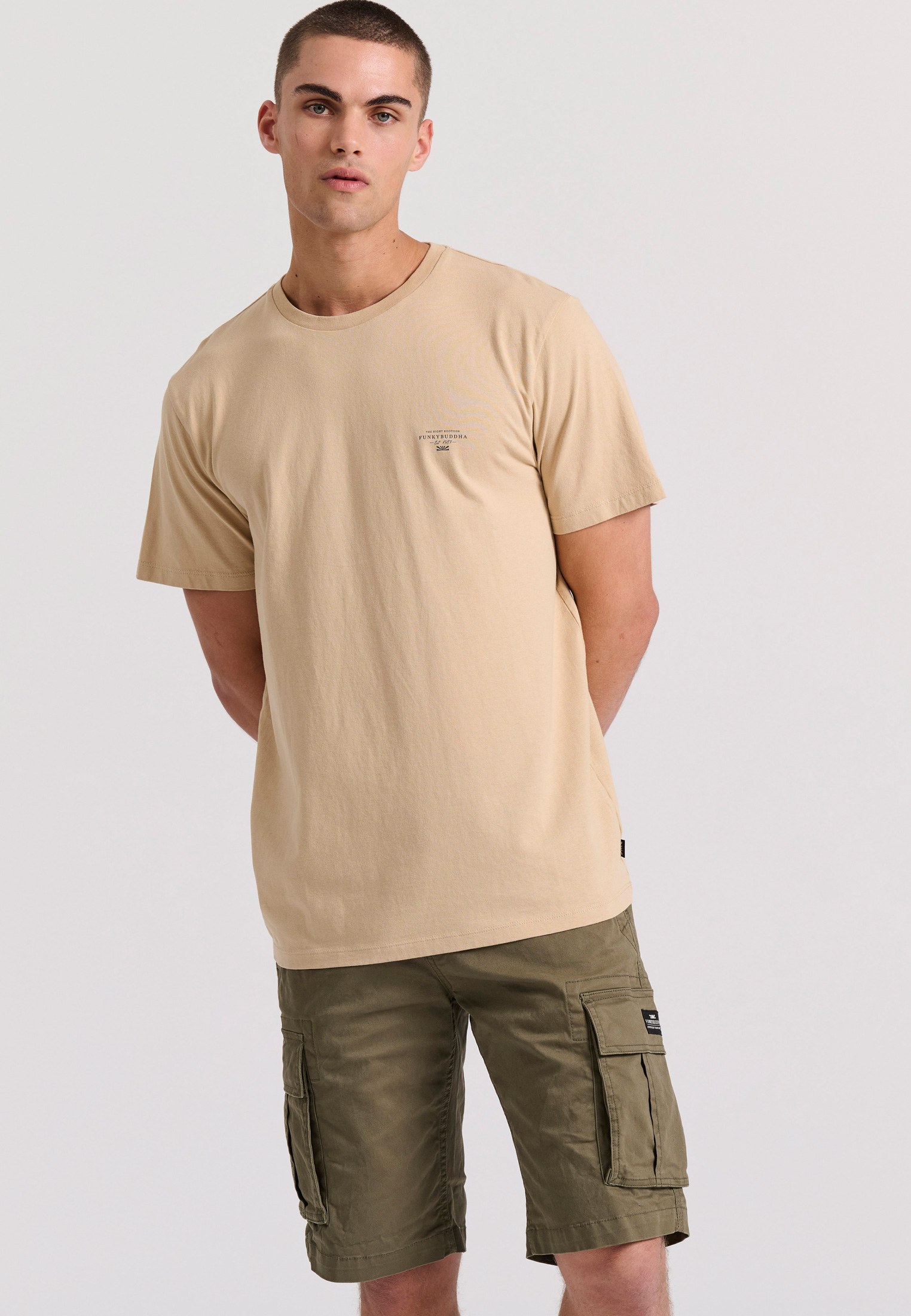 Men's Shirts Funky Buddha Beige