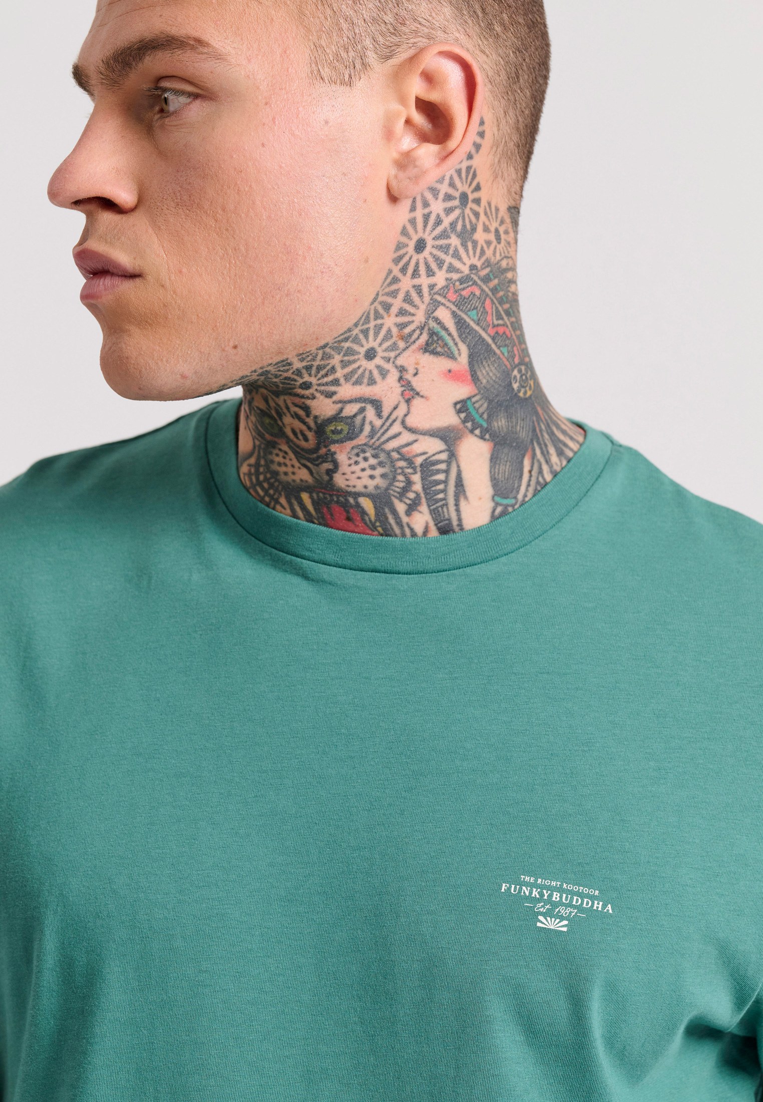 Men's Shirts Funky Buddha Green