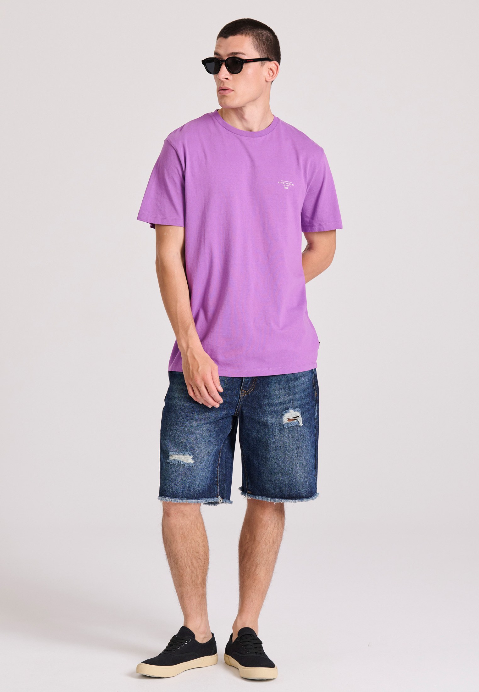 Men's Shirts Funky Buddha Purple