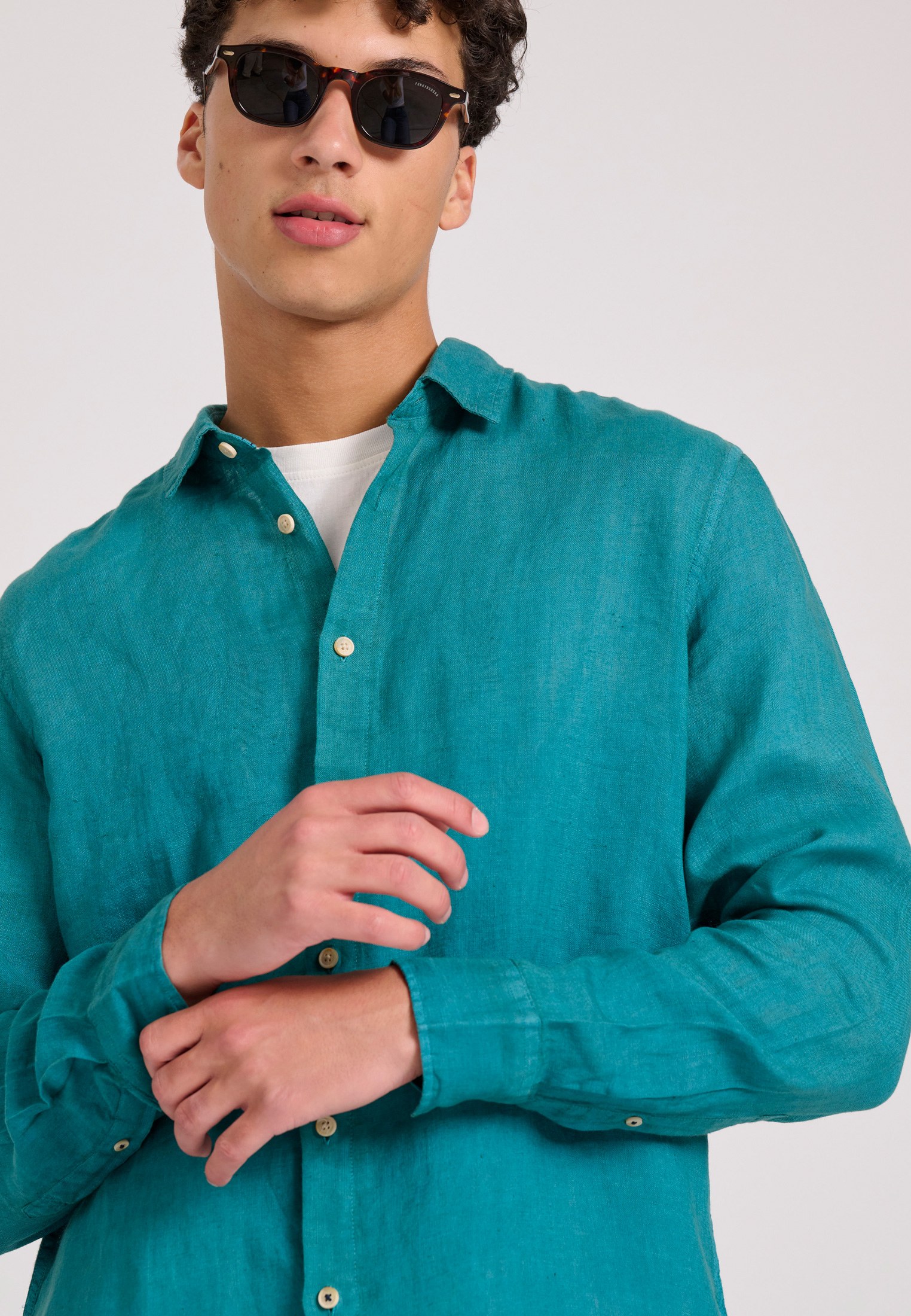 Garment dyed λινό πουκάμισο - The essentials