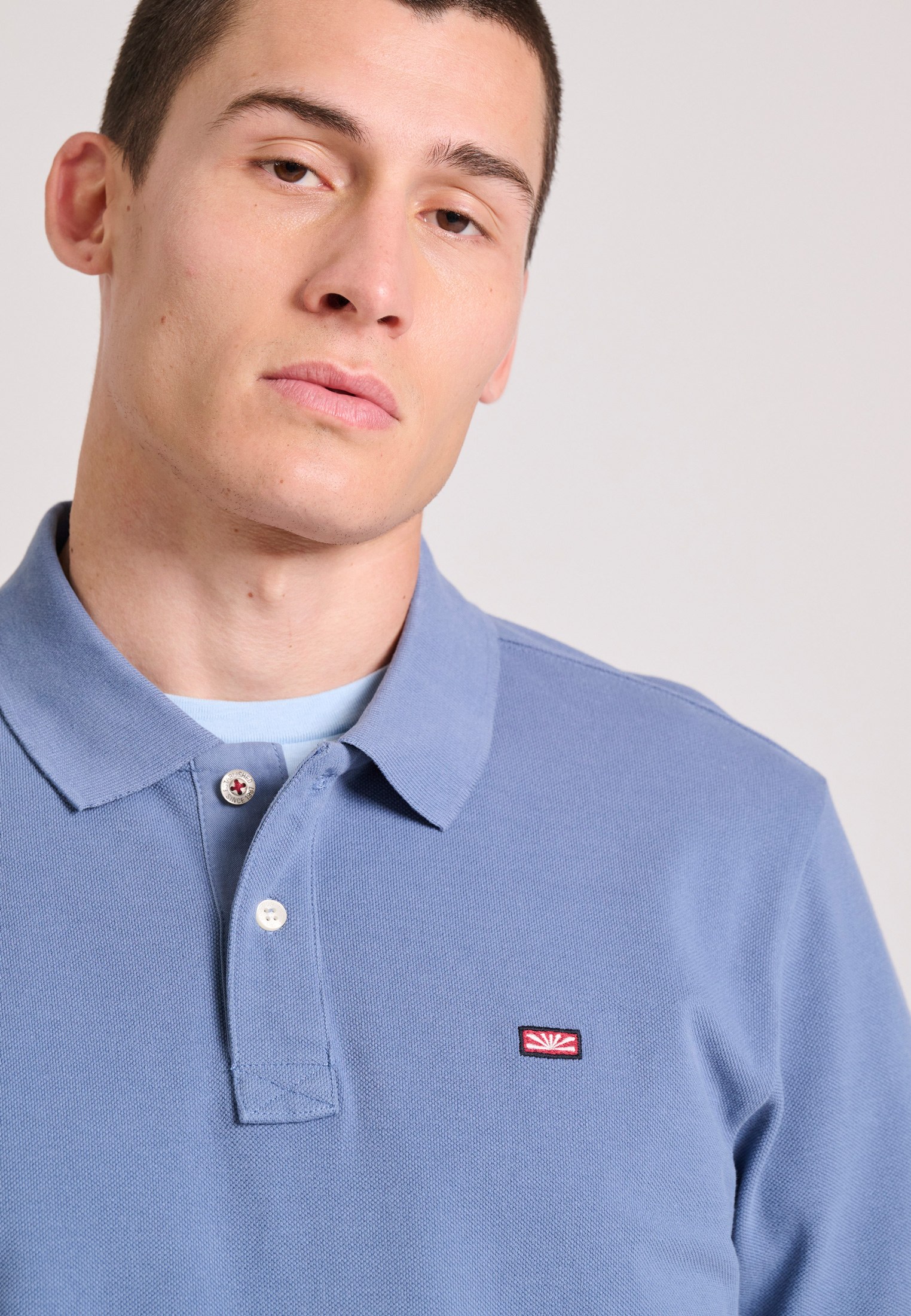 Men's Polo Shirts Funky Buddha Blue