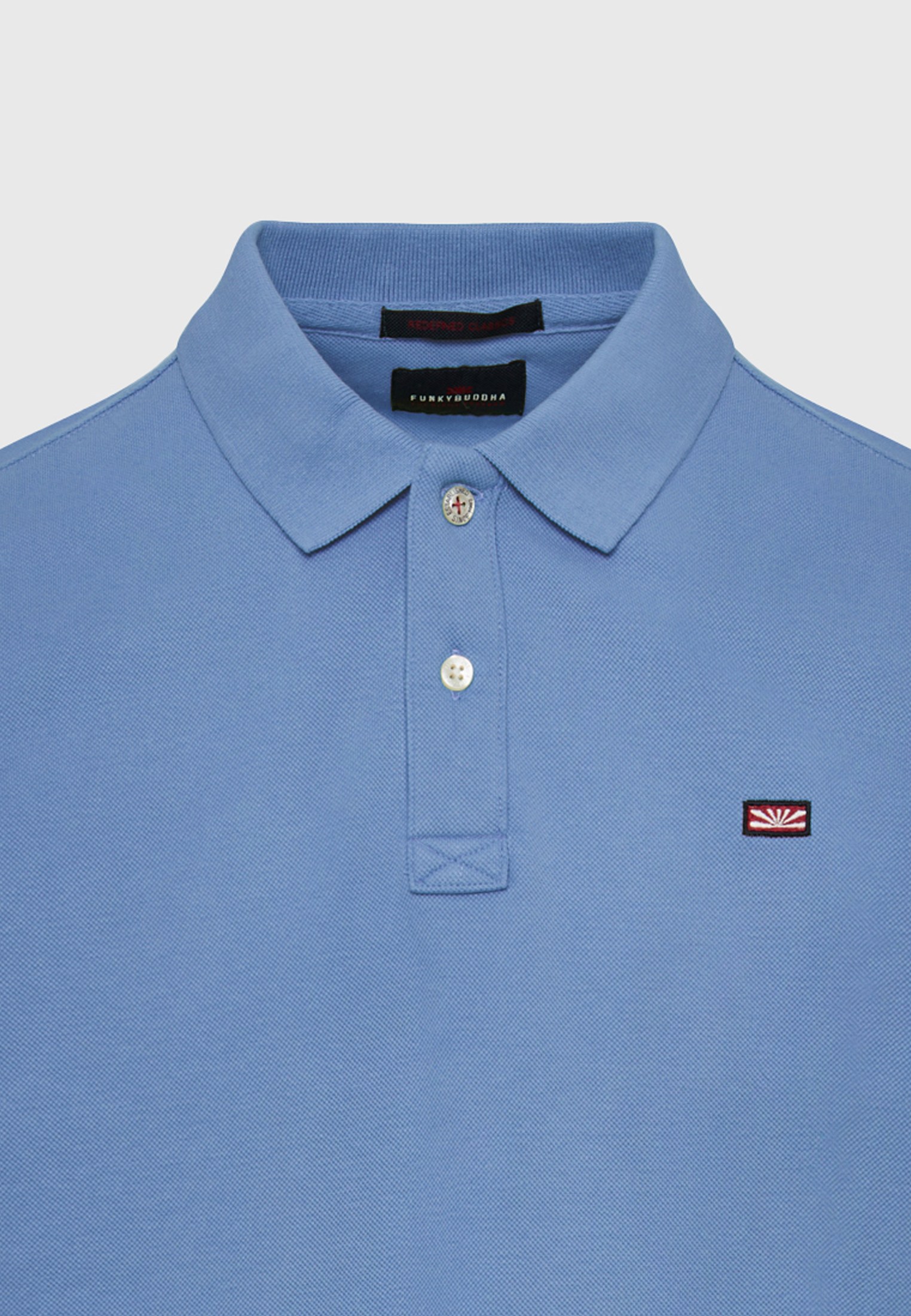 Men's Polo Shirts Funky Buddha Blue