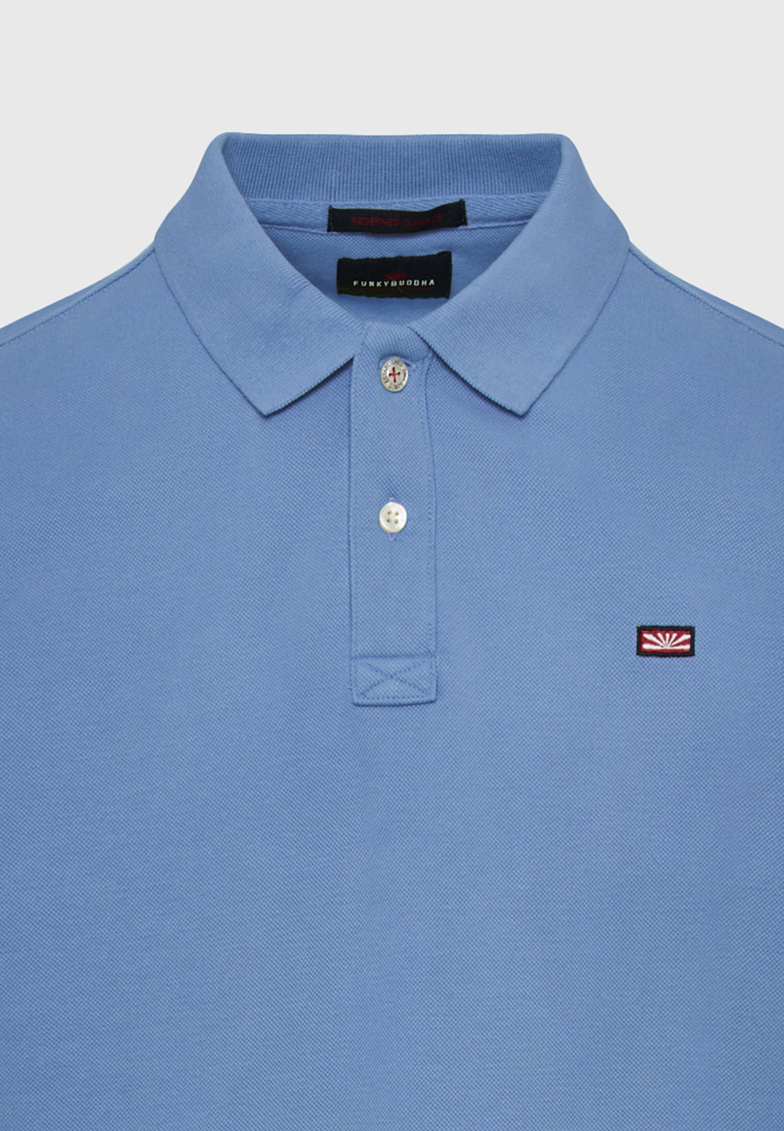 Men's Polo Shirts Funky Buddha Blue