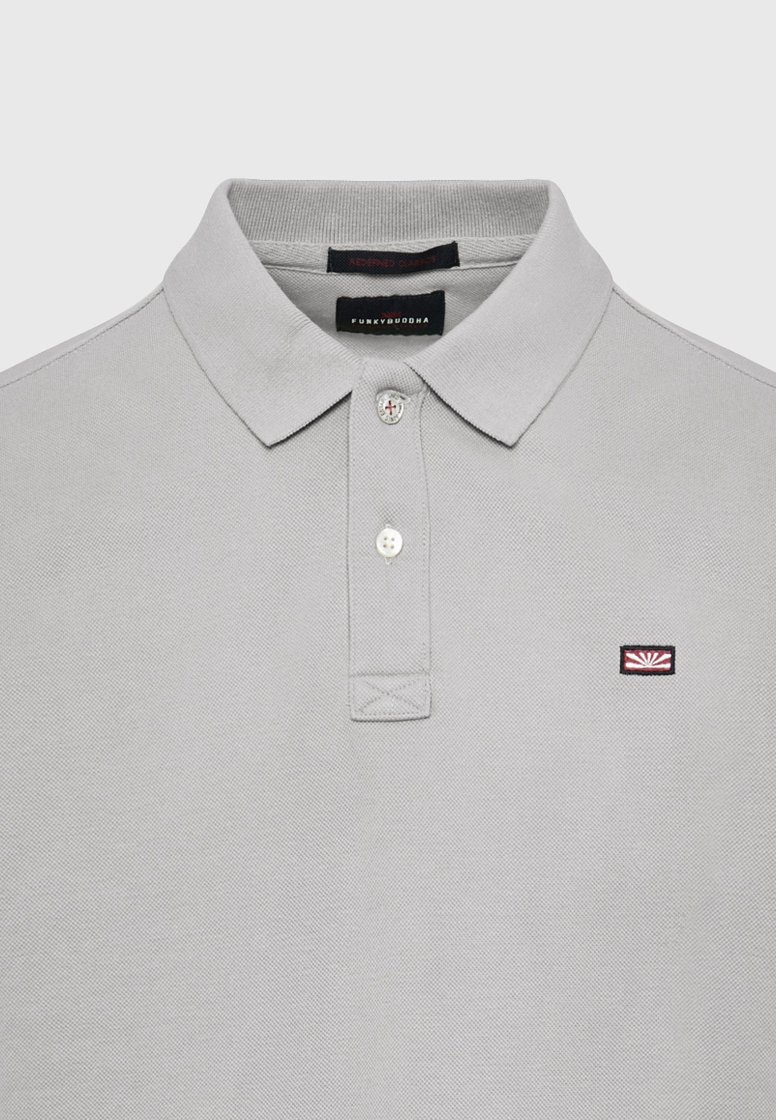 Men's Polo Shirts Funky Buddha Gray