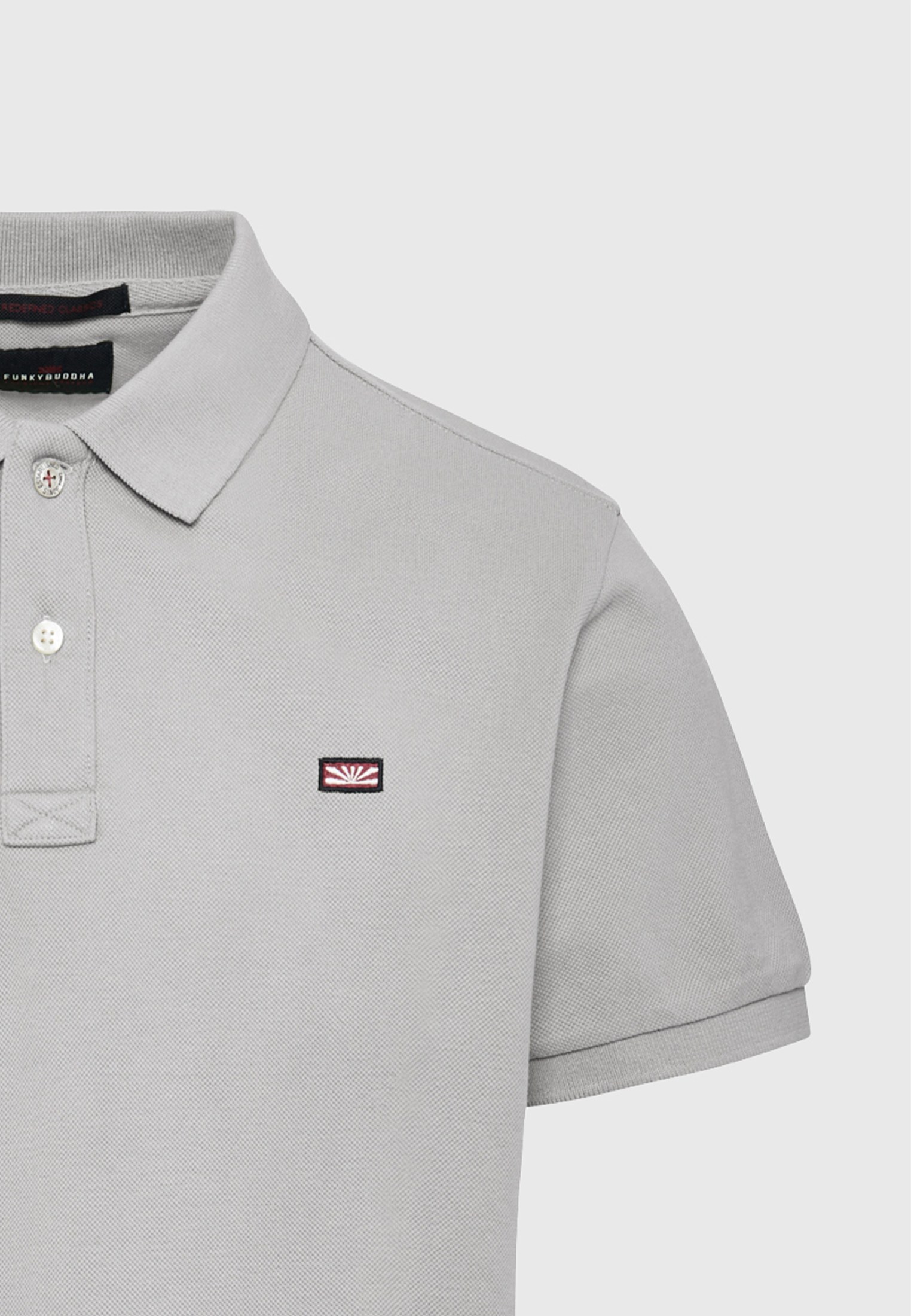 Men's Polo Shirts Funky Buddha Gray