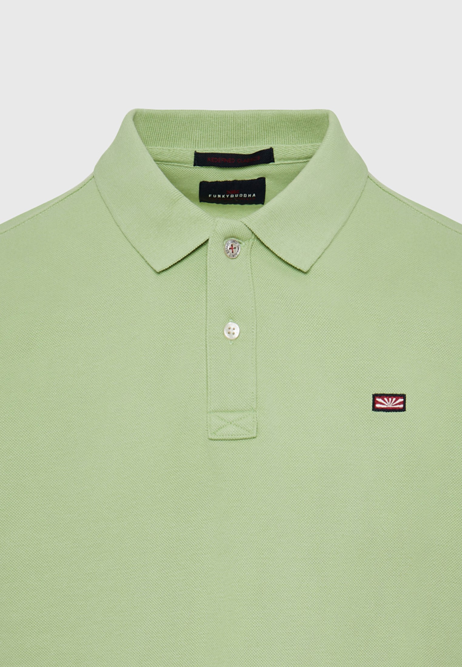 Men's Polo Shirts Funky Buddha Green