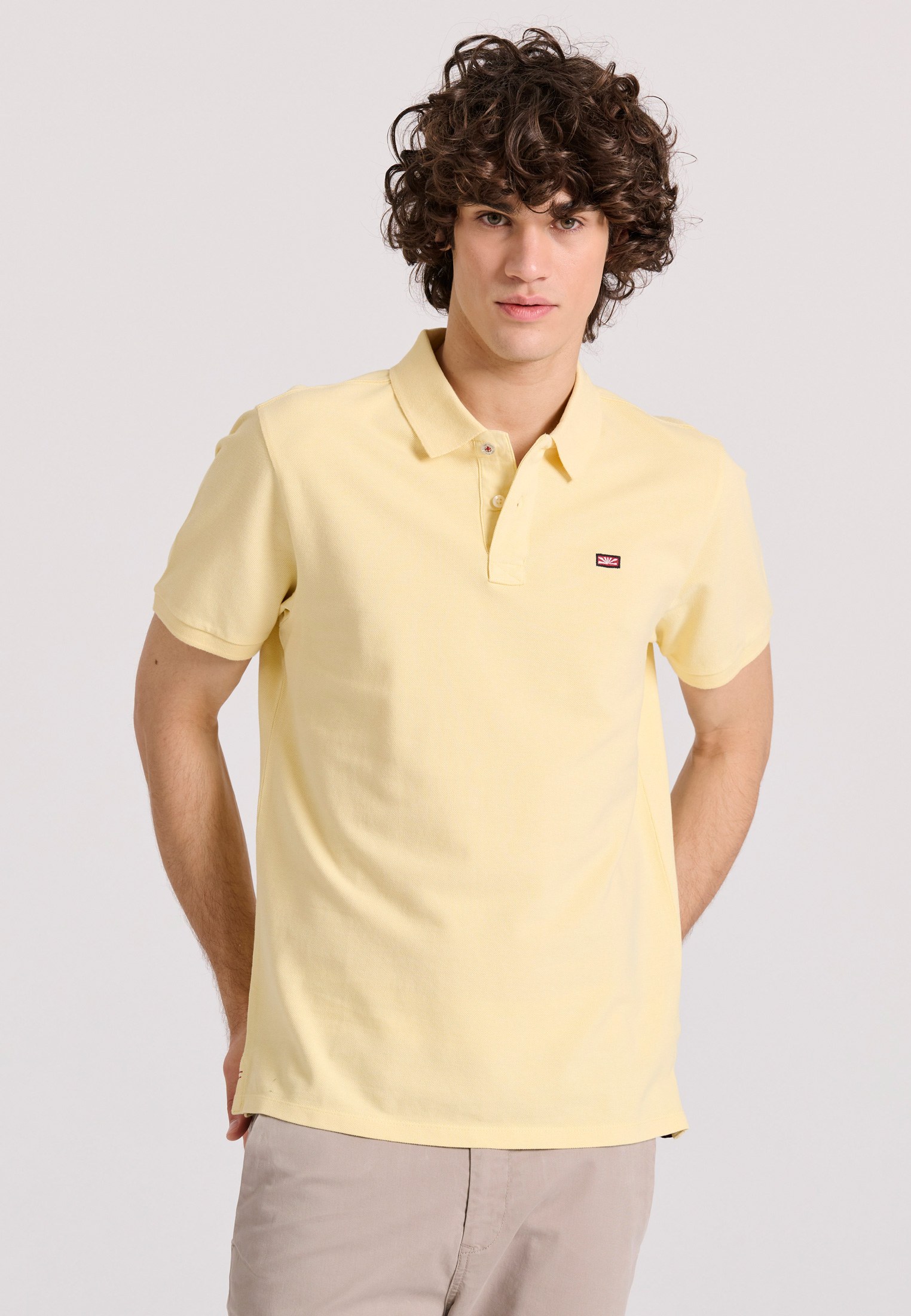 Men's Polo Shirts Funky Buddha Yellow