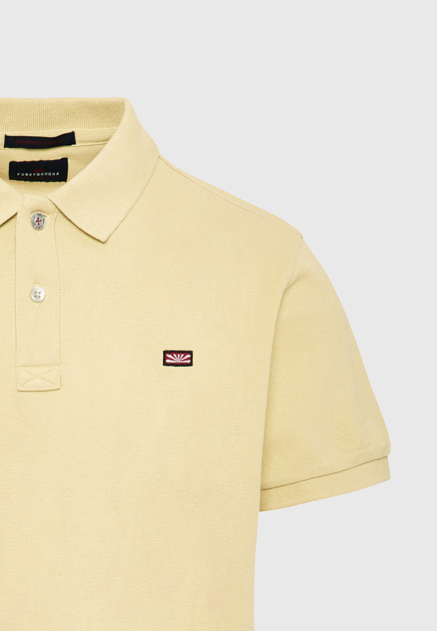 Men's Polo Shirts Funky Buddha Yellow