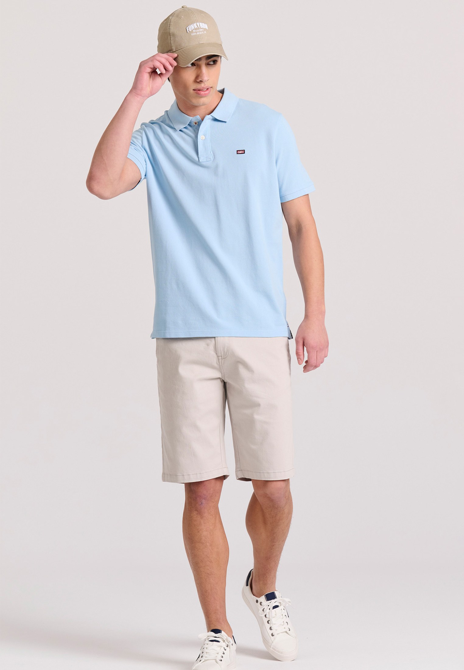 Men's Polo Shirts Funky Buddha Blue