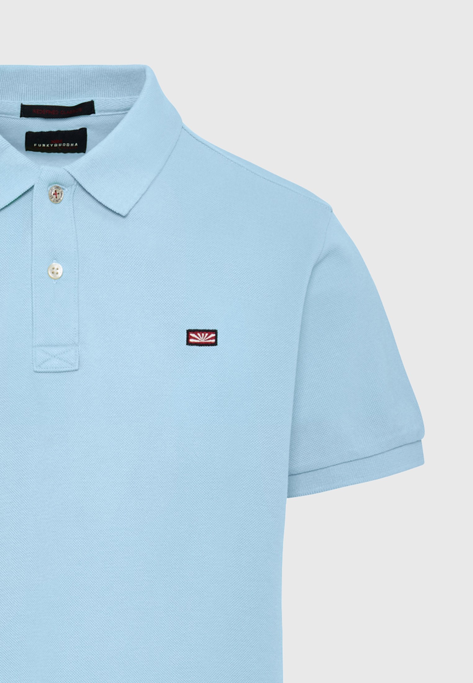 Men's Polo Shirts Funky Buddha Blue