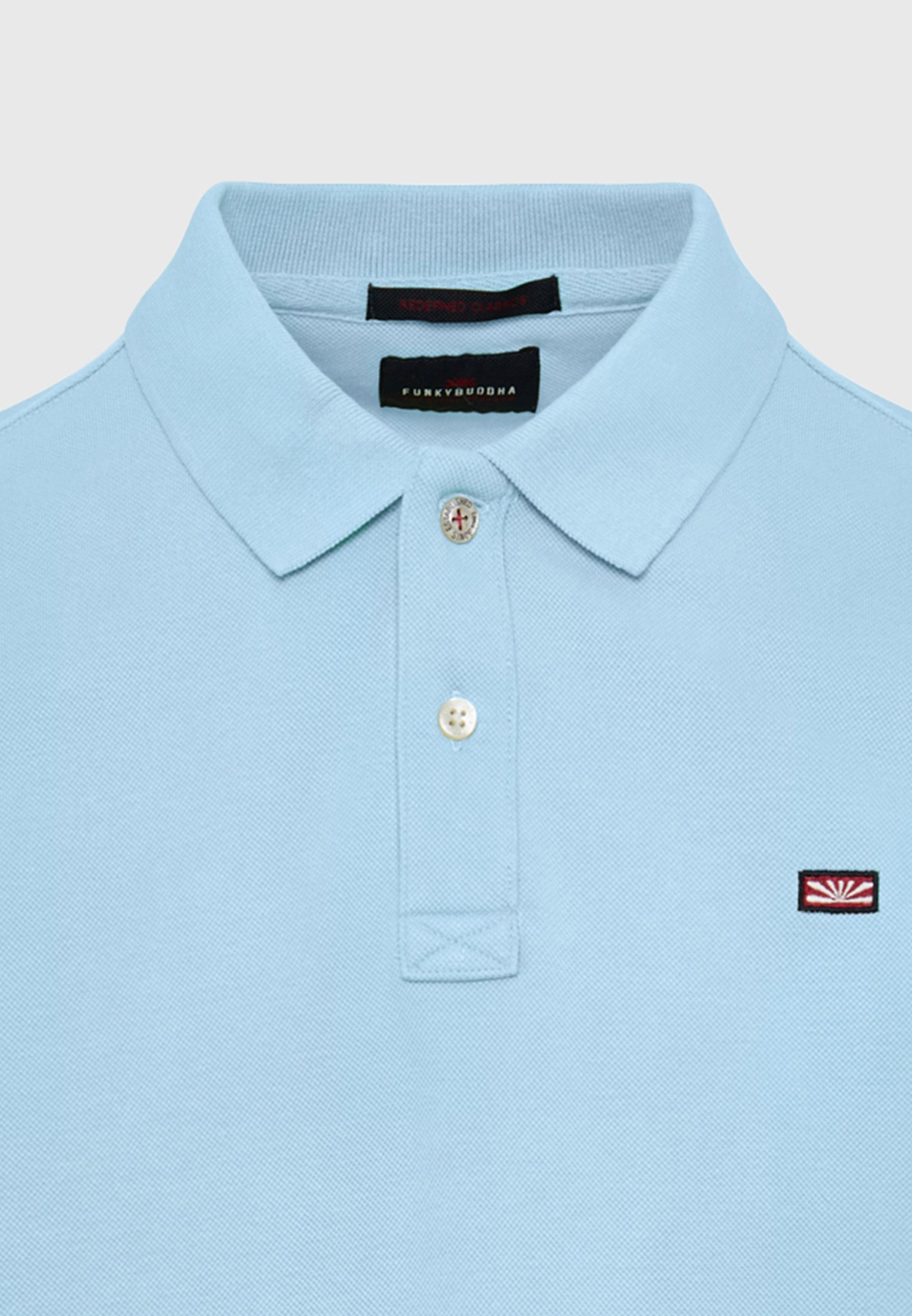 Men's Polo Shirts Funky Buddha Blue