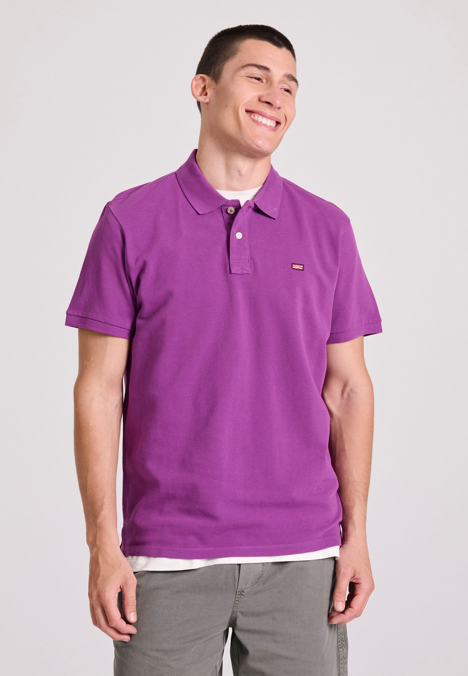 Men's Polo Shirts Funky Buddha Purple