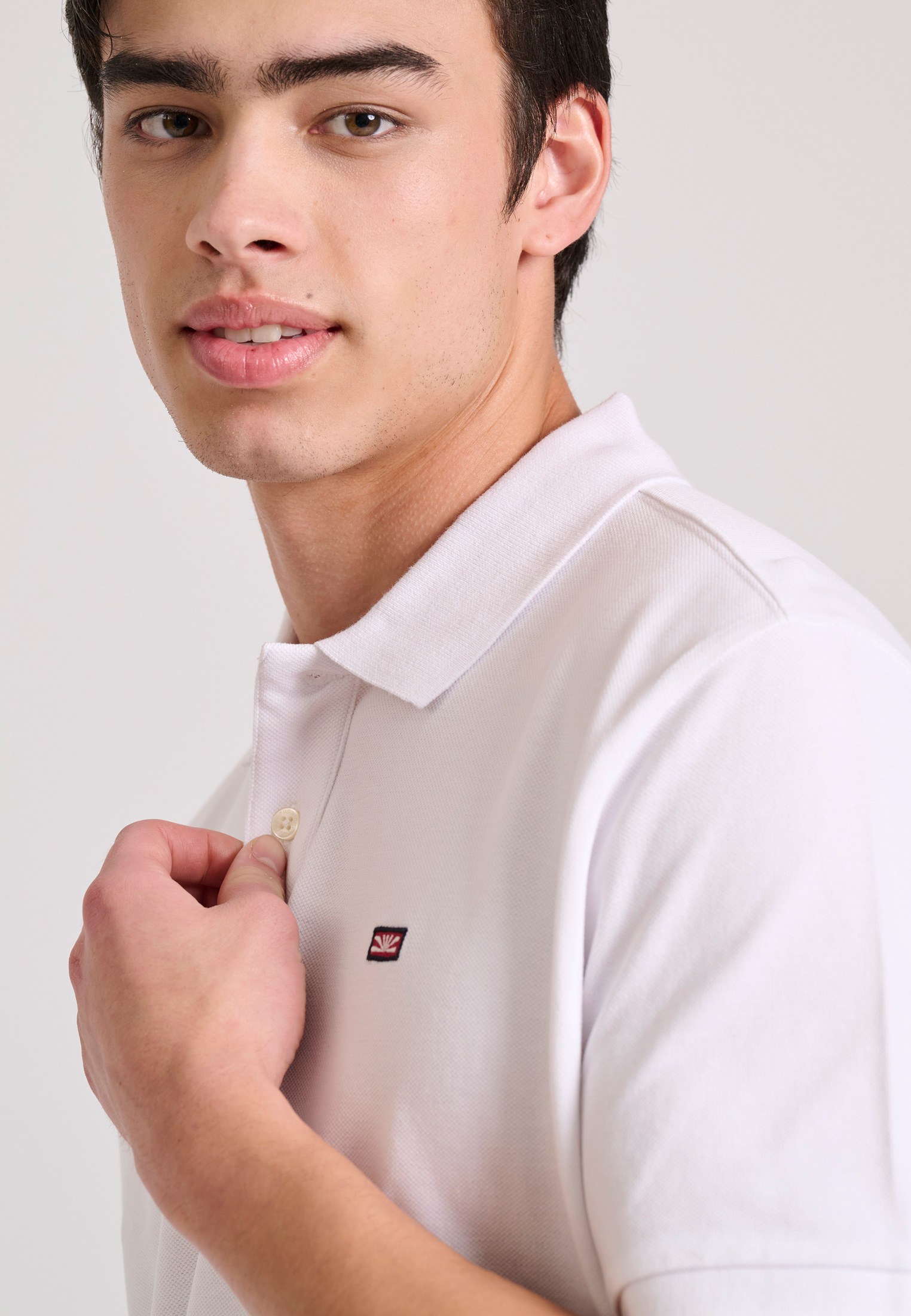 Men's Polo Shirts Funky Buddha White